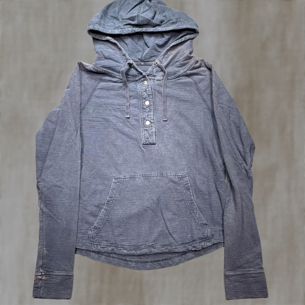 Patagonia Patagonia Hoodie Womens Small Blue Henley Organic Cotton Tencel Knit Pullover Size S / US 4 / IT 40 - 1 Thumbnail