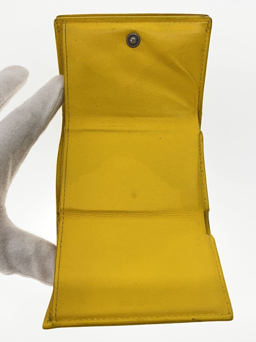 Balenciaga Balenciaga Leather Tri-Fold Wallet Yellow Size ONE SIZE - 4 Thumbnail