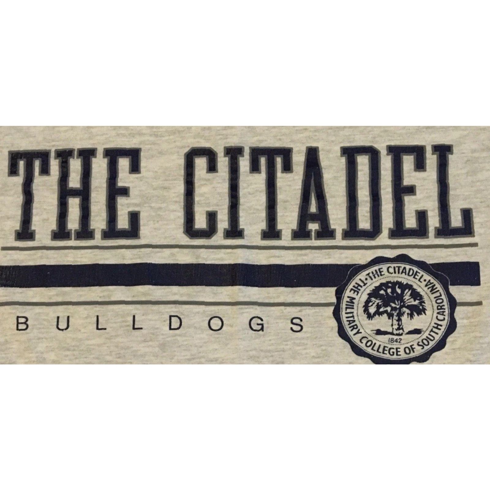 Vintage VINTAGE The Citadel Bulldogs Military College Shirt S Mens Short Sleeve Crew Neck Gray 90s Grunge/Army/College Graphic Tee USA Size US S / EU 44-46 / 1 - 2 Thumbnail