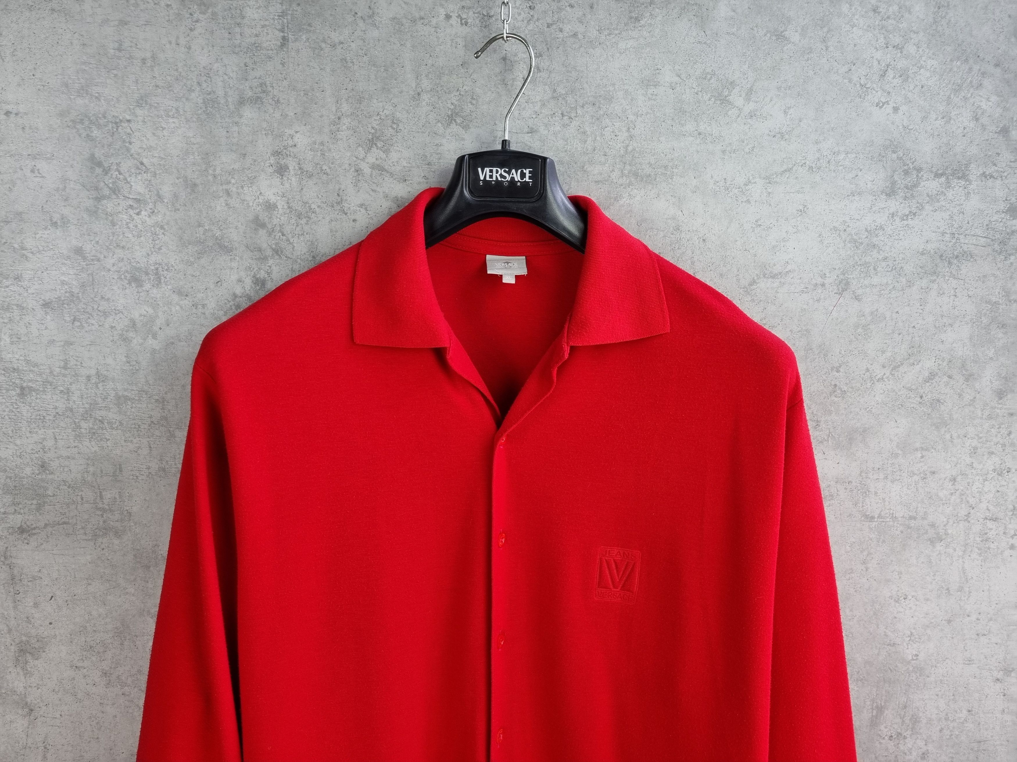 Gianni Valentino × Versace × Vintage Rare VERSACE Fluffy Comfy Collared Sweater Button Up Size US XL / EU 56 / 4 - 12 Thumbnail