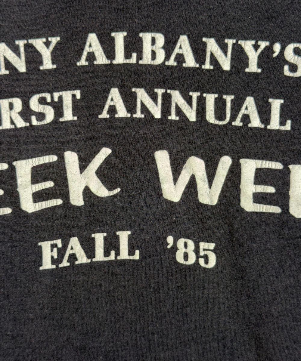 Vintage 1985 SUNY Albany Greek Week Tee Screen Stars Single Stitch Size US M / EU 48-50 / 2 - 7 Thumbnail