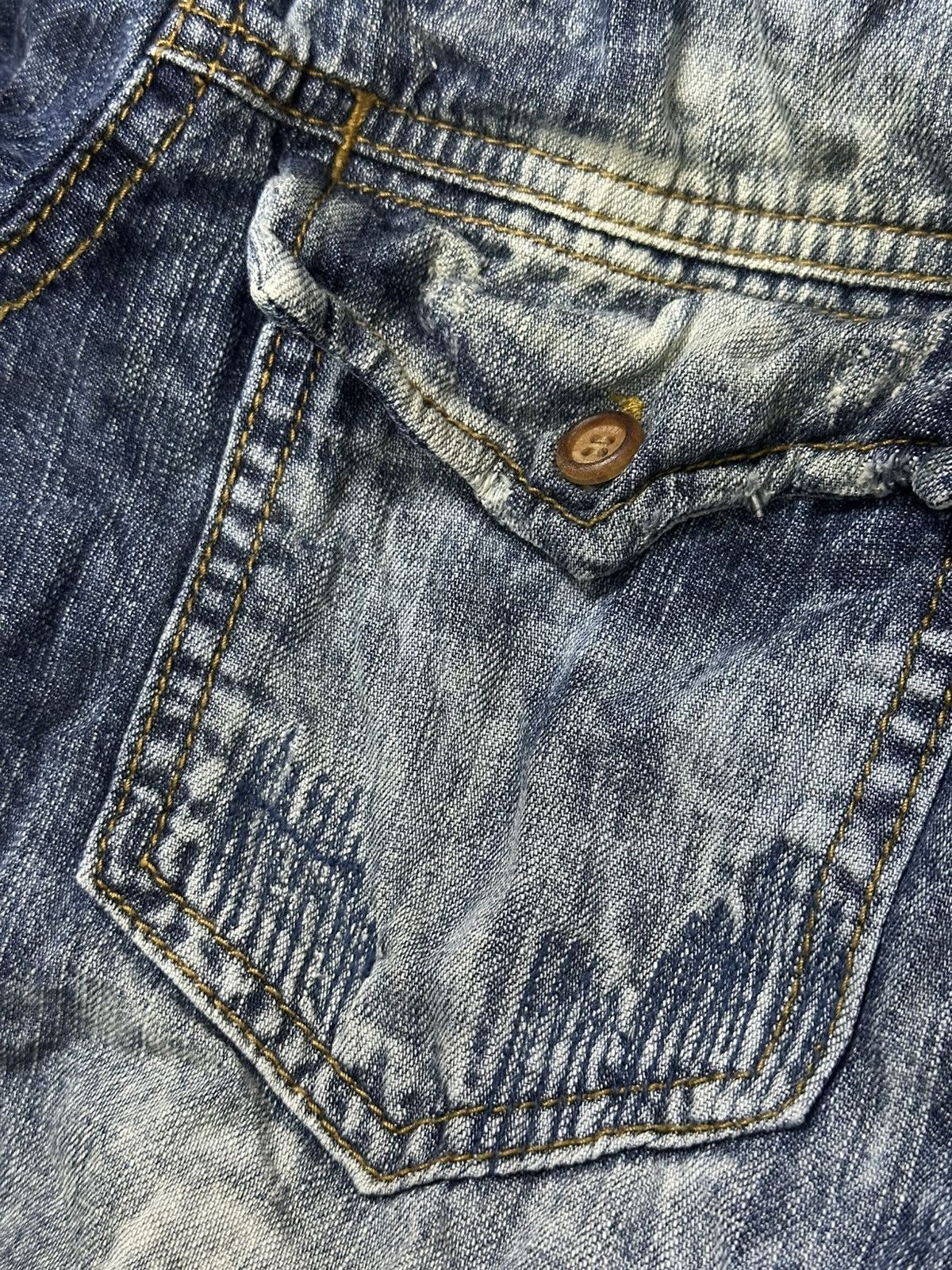 Kapital 00s Distress Style Buckaro Denim Patchwork. Size US L / EU 52-54 / 3 - 19 Thumbnail