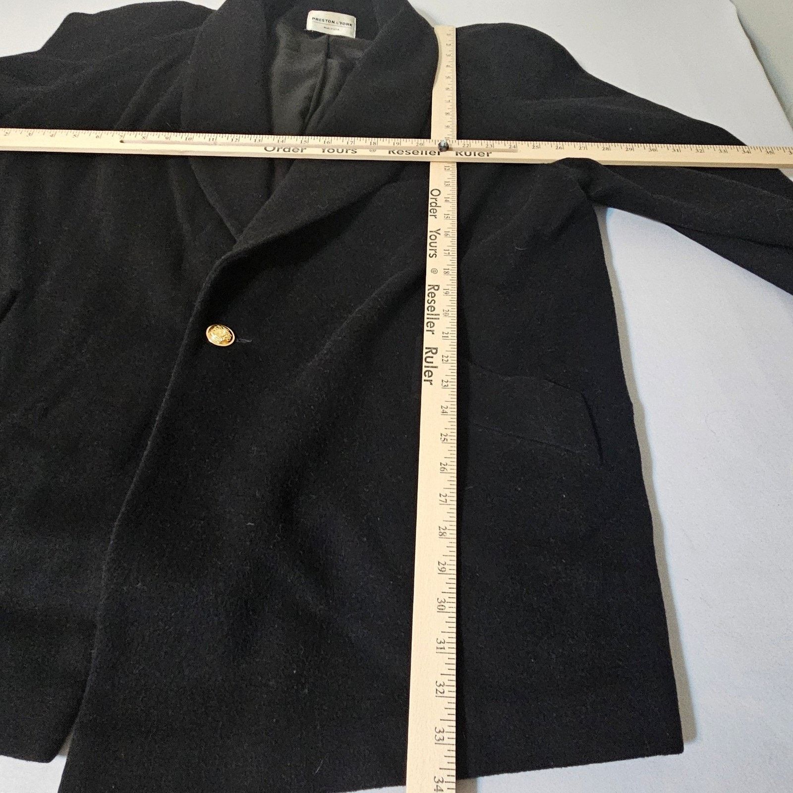 Preston & York Preston York Men's Wool Blazer Coat Double Breasted BIG 52 Size US L / EU 52-54 / 3 - 4 Thumbnail