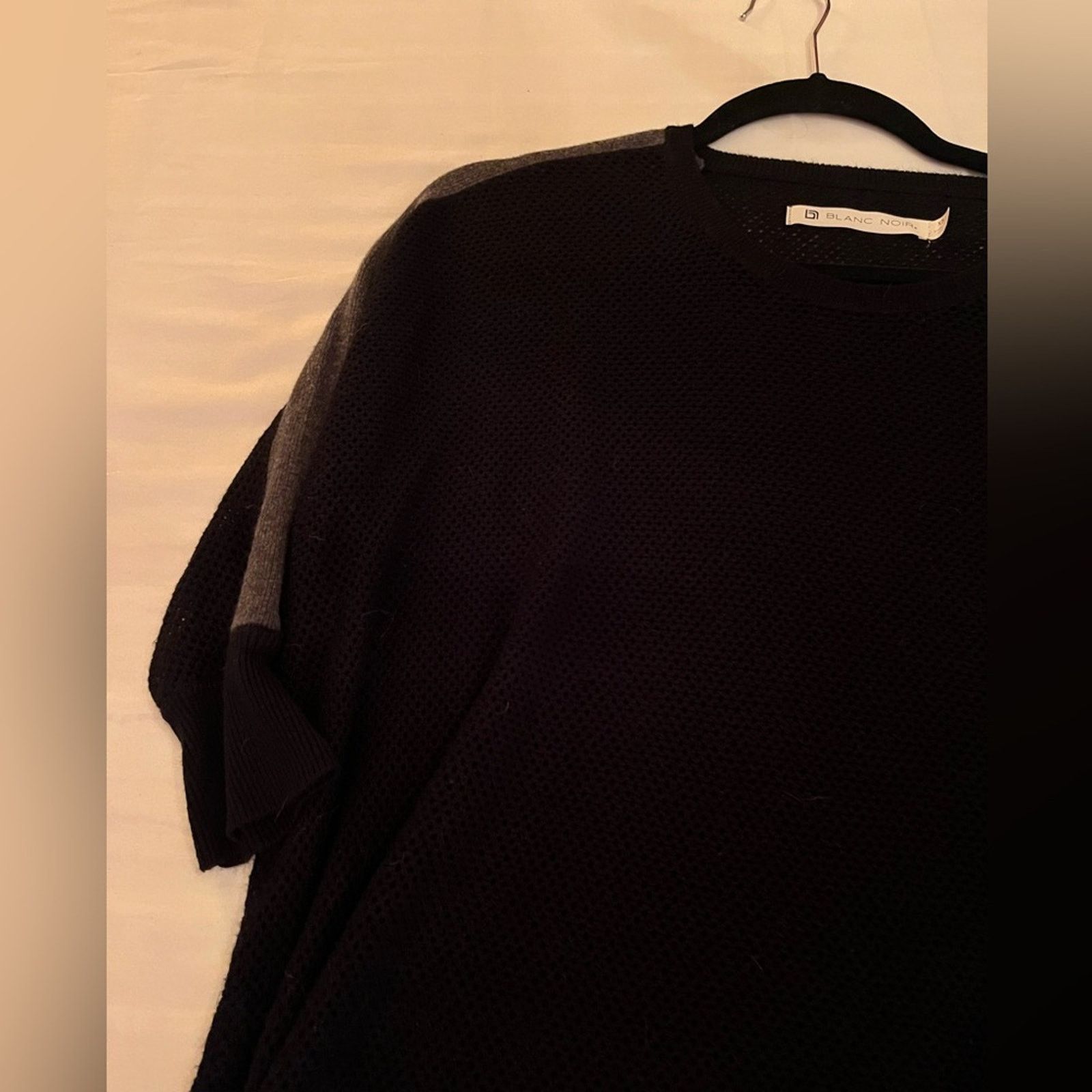 Blanc Noir Blanc Noir Top Light Sweater Black Gray Oversized Mesh Sz XS Size XS / US 0-2 / IT 36-38 - 7 Thumbnail