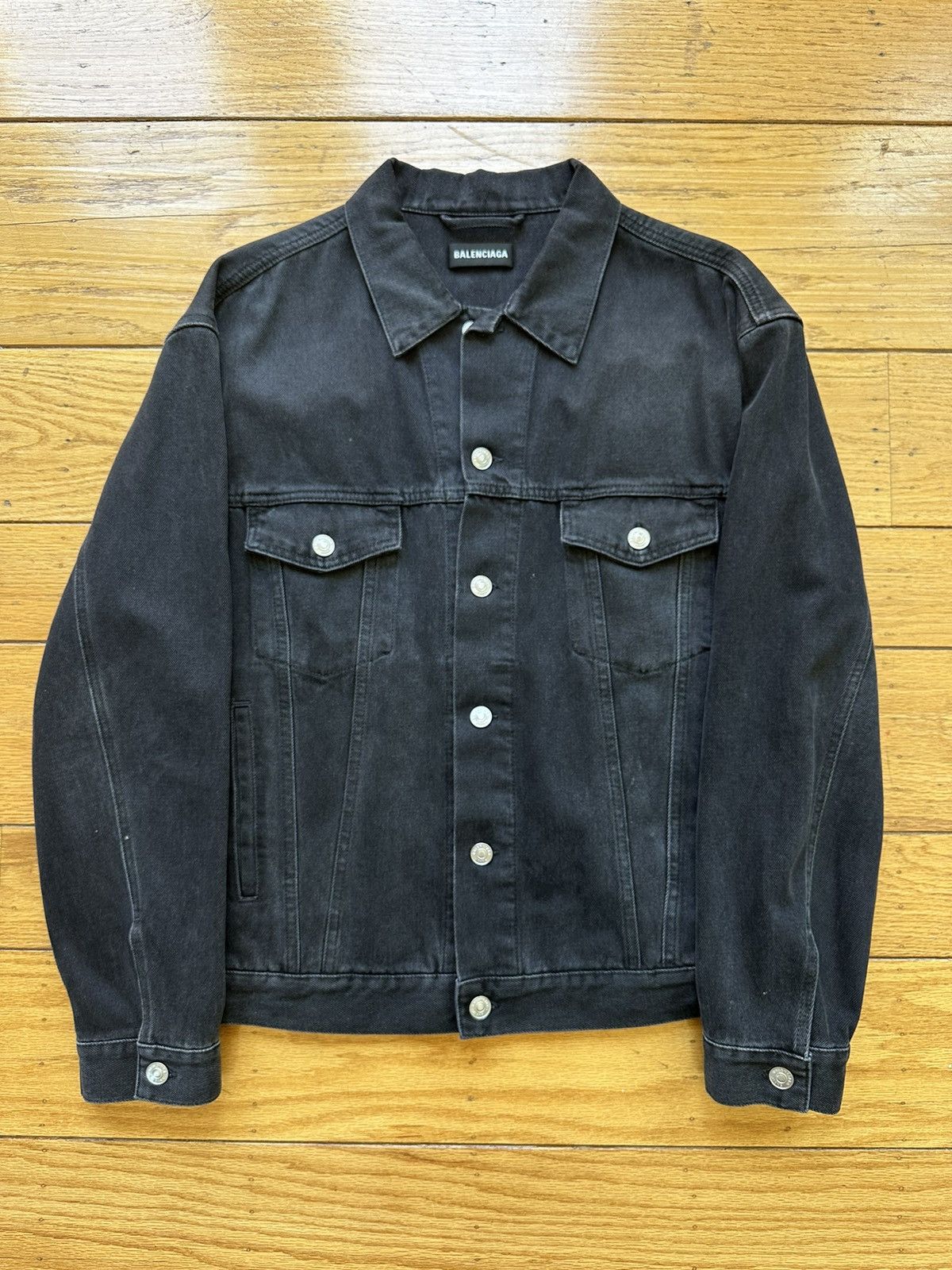 Balenciaga Balenciaga Logo Denim Jacket Size US L / EU 52-54 / 3 - 3 Thumbnail