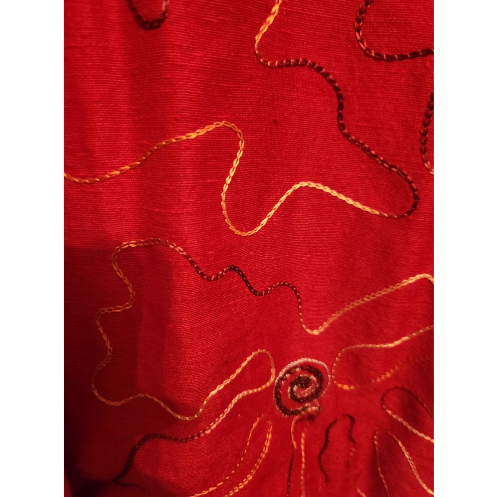 Vintage Tantrums Jacket Blazer Red Silk Blend Embroidered NWT 2X Women Plus Size Jacket Blazer Vintage No Size XXL / US 16-18 / IT 52-54 - 3 Thumbnail