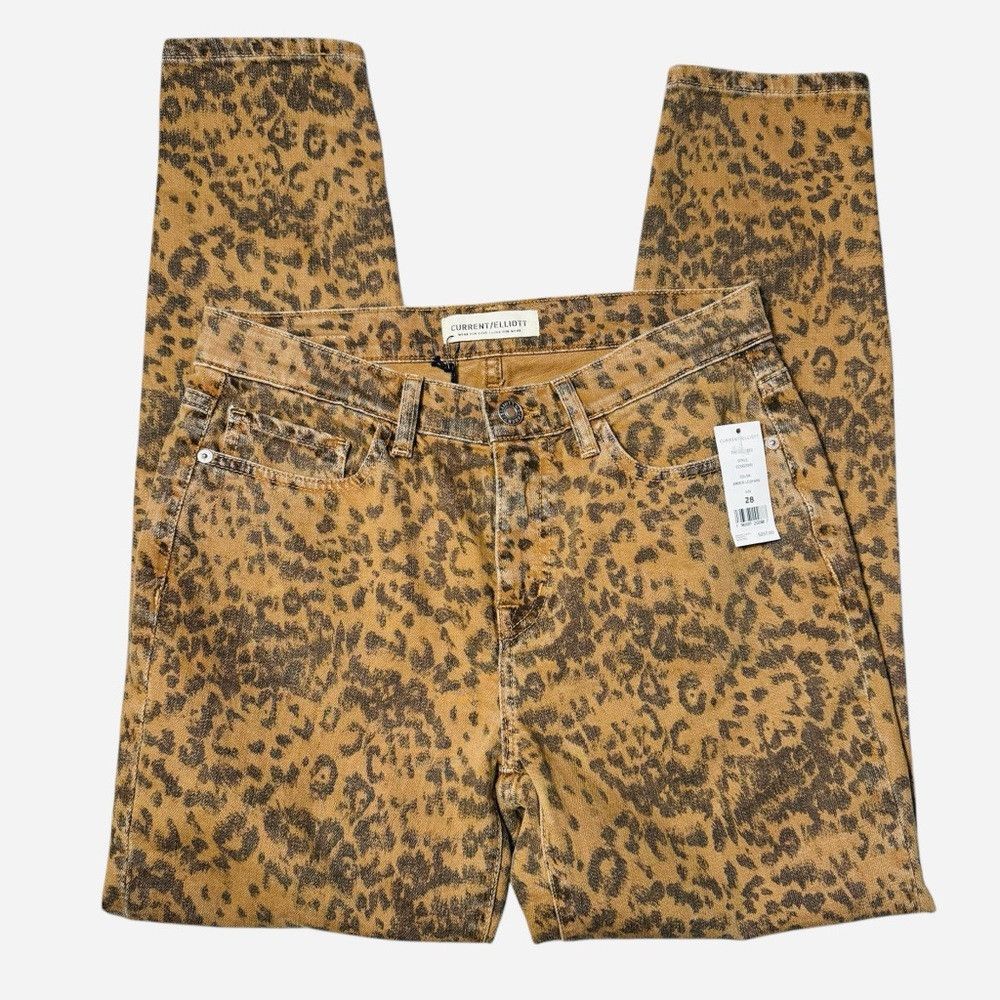 Current/Elliot NWT New $257 Current/Elliott Stiletto Amber Leopard Skinny Size 28" / US 6 / IT 42 - 4 Thumbnail