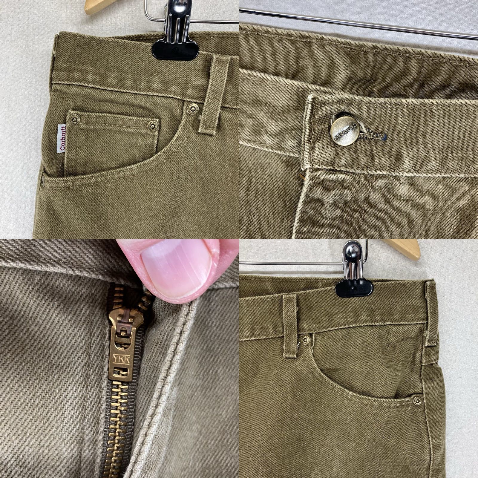 Carhartt VINTAGE Carhartt Pants Mens 40x30 Canvas Olive Workwear 5-Pocket Zipper Carpenter Straight Mens Junior? Size US 40 / EU 56 - 8 Thumbnail