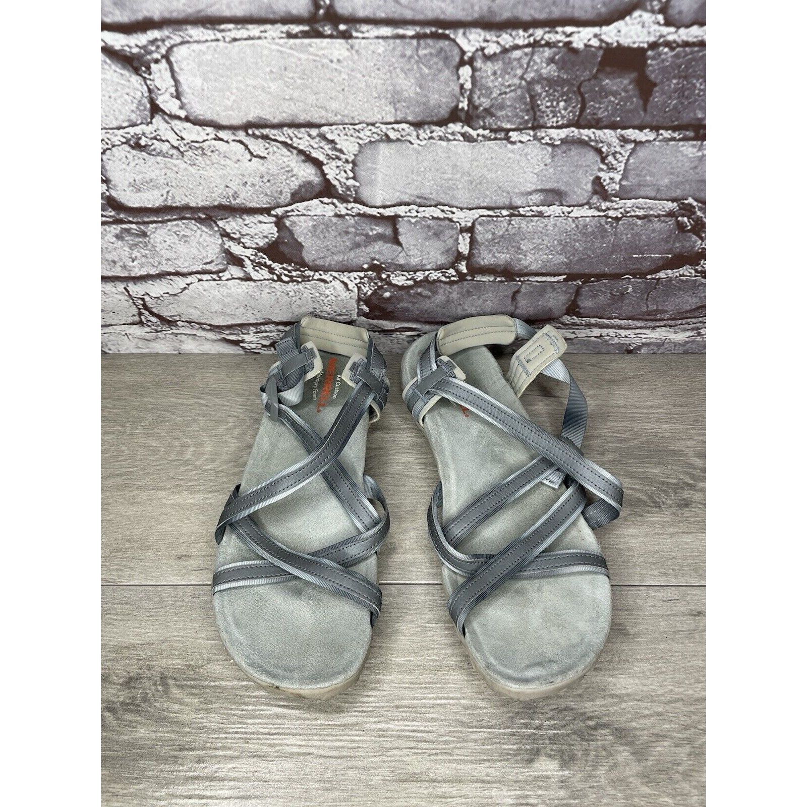 Merrell Merrell Terran Ivy Lattice J94990 Monument Gray Strappy Sand Size US 10 / IT 40 - 21 Thumbnail