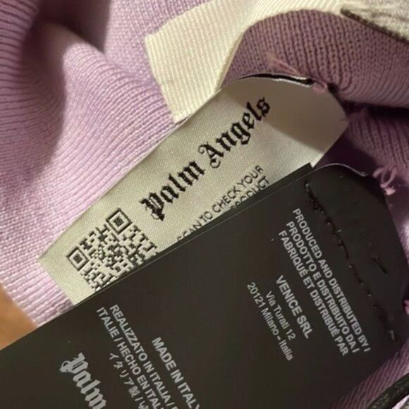 Missoni × Palm Angels Palm Angels x Missoni embroidered Wool Beanie Lilac Size ONE SIZE - 6 Thumbnail