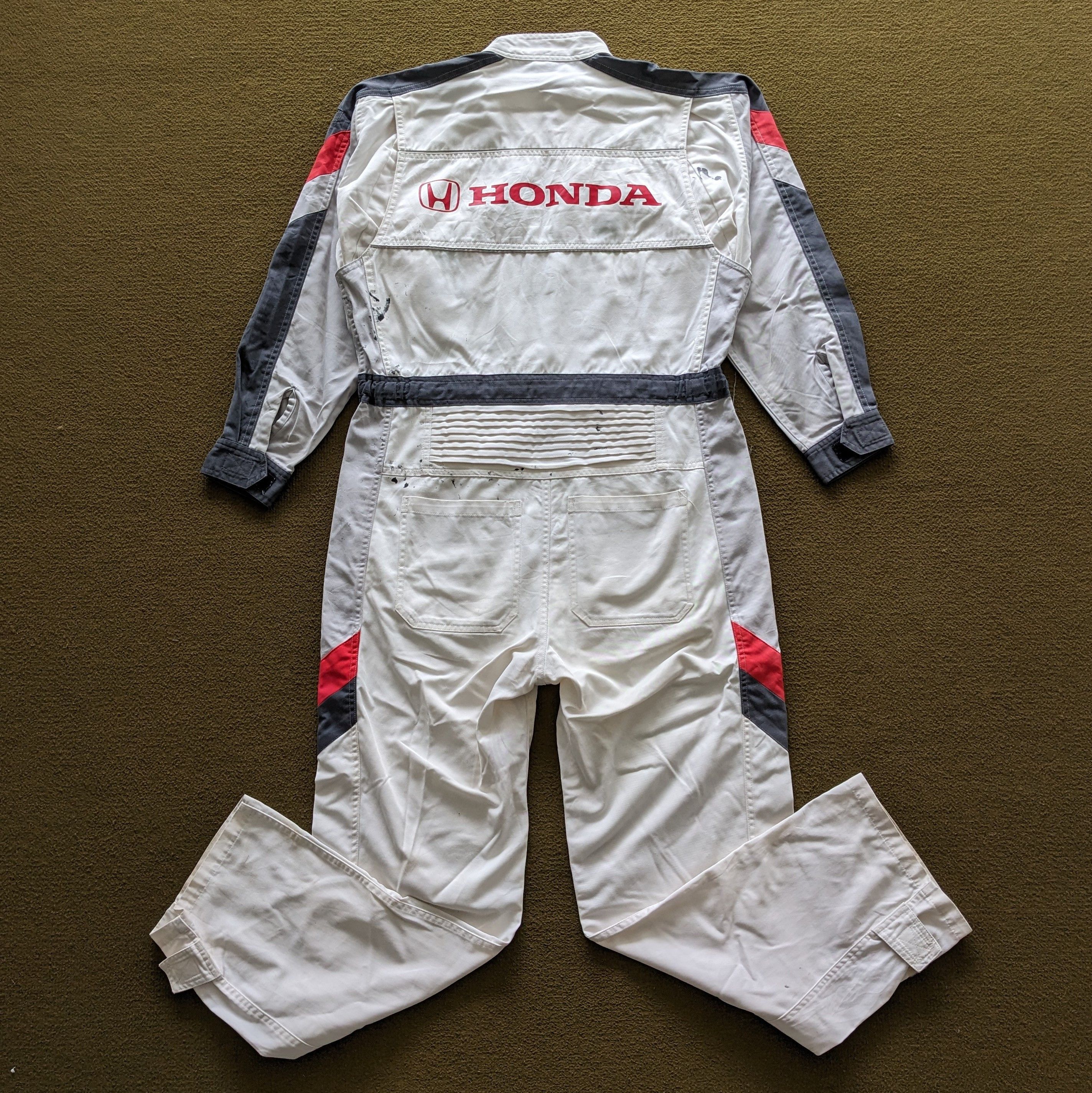 Vintage Vintage HONDA Motorsports Racing Coverall Workwear Jacket Size US M / EU 48-50 / 2 - 1 Thumbnail