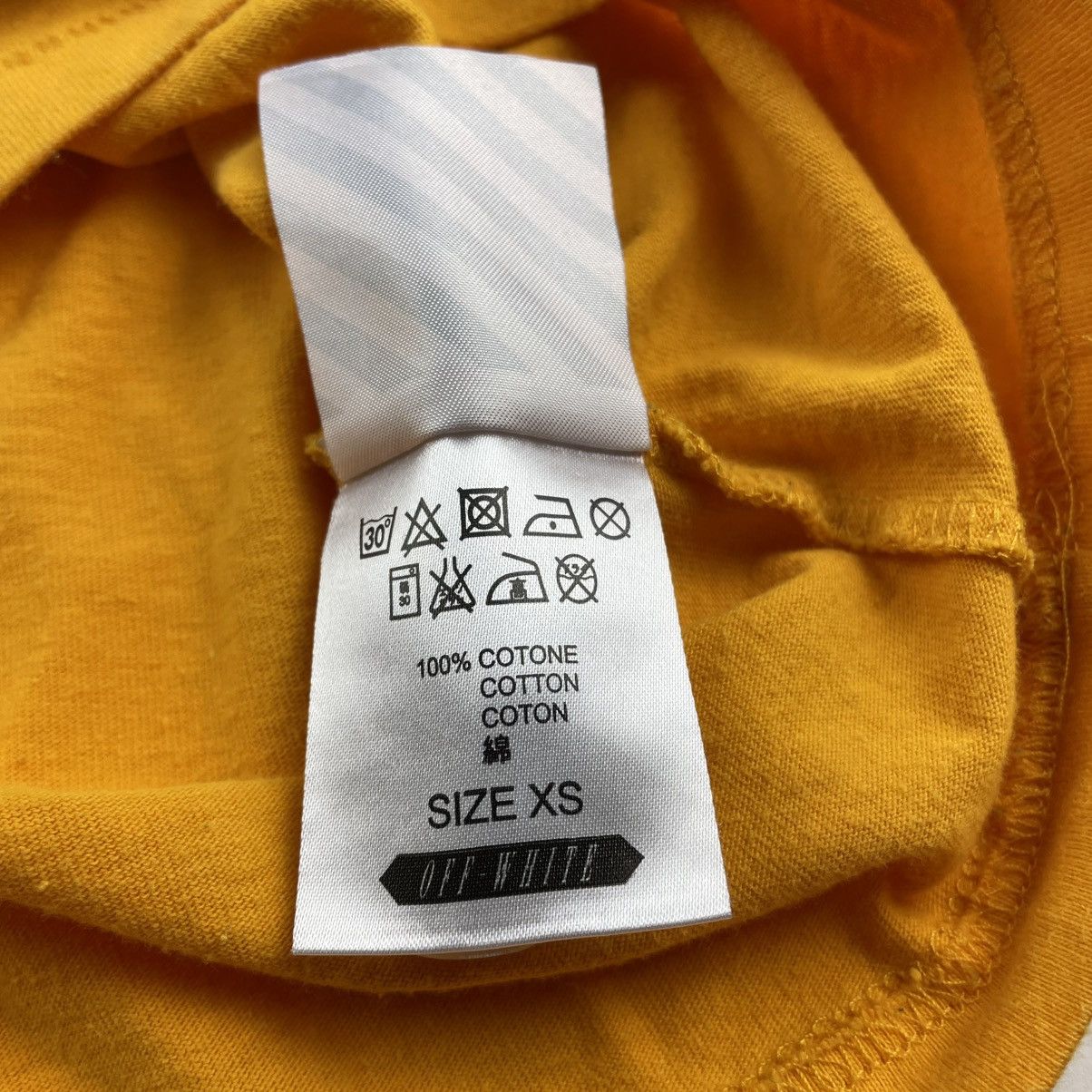 Off-White 2014 Off-White C/O VIRGIL 13 Stripe Print Yellow Mens XS S Size US S / EU 44-46 / 1 - 16 Thumbnail