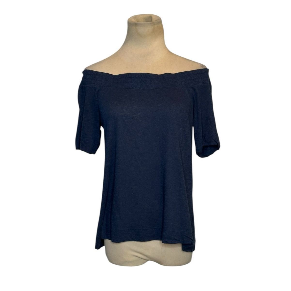 Splendid Splendid blue short sleeves off shoulders top size small Size S / US 4 / IT 40 - 1 Thumbnail