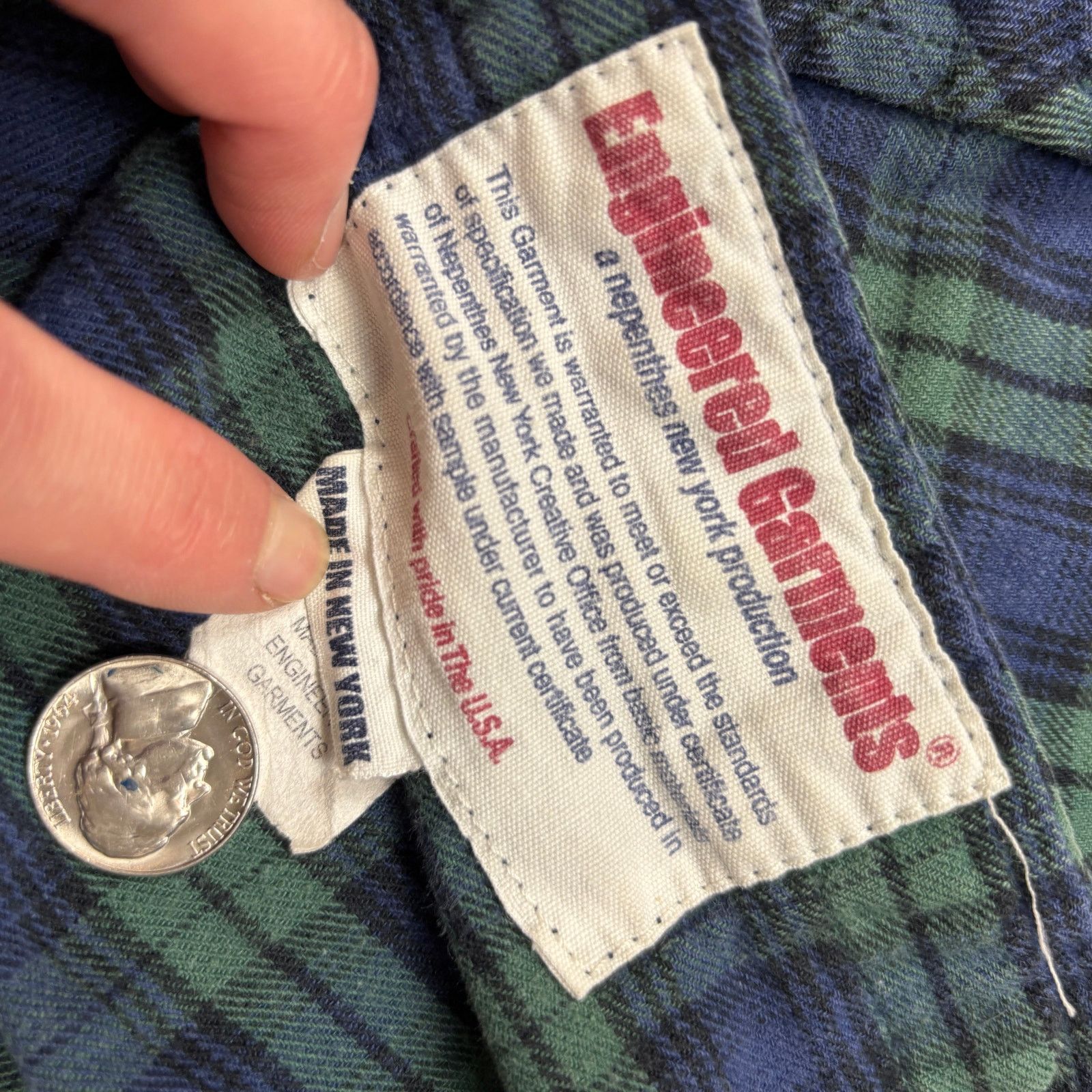 Engineered Garments × Nepenthes Engineered Garments Nepenthes Pearl Snap Plaid Shirt Large Size US L / EU 52-54 / 3 - 9 Thumbnail