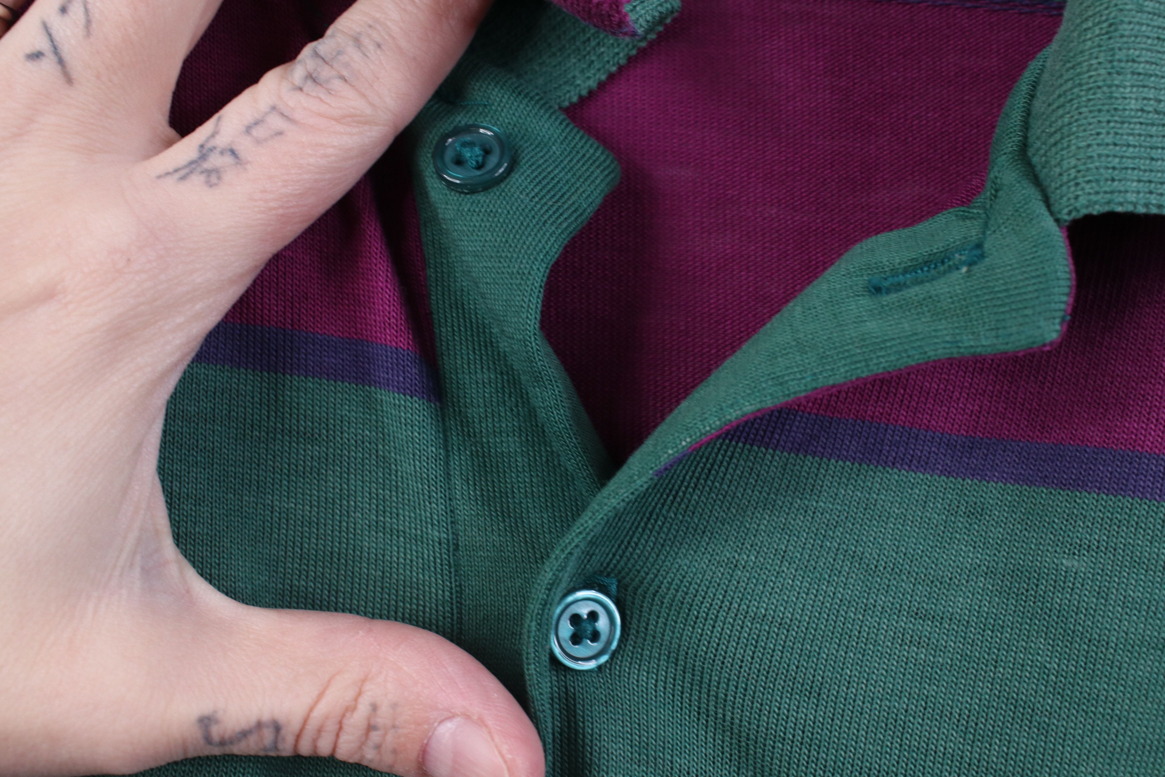 Vintage Vintage 80s 90s Streetwear Knit Striped Golf Polo Shirt USA Size US XL / EU 56 / 4 - 7 Thumbnail