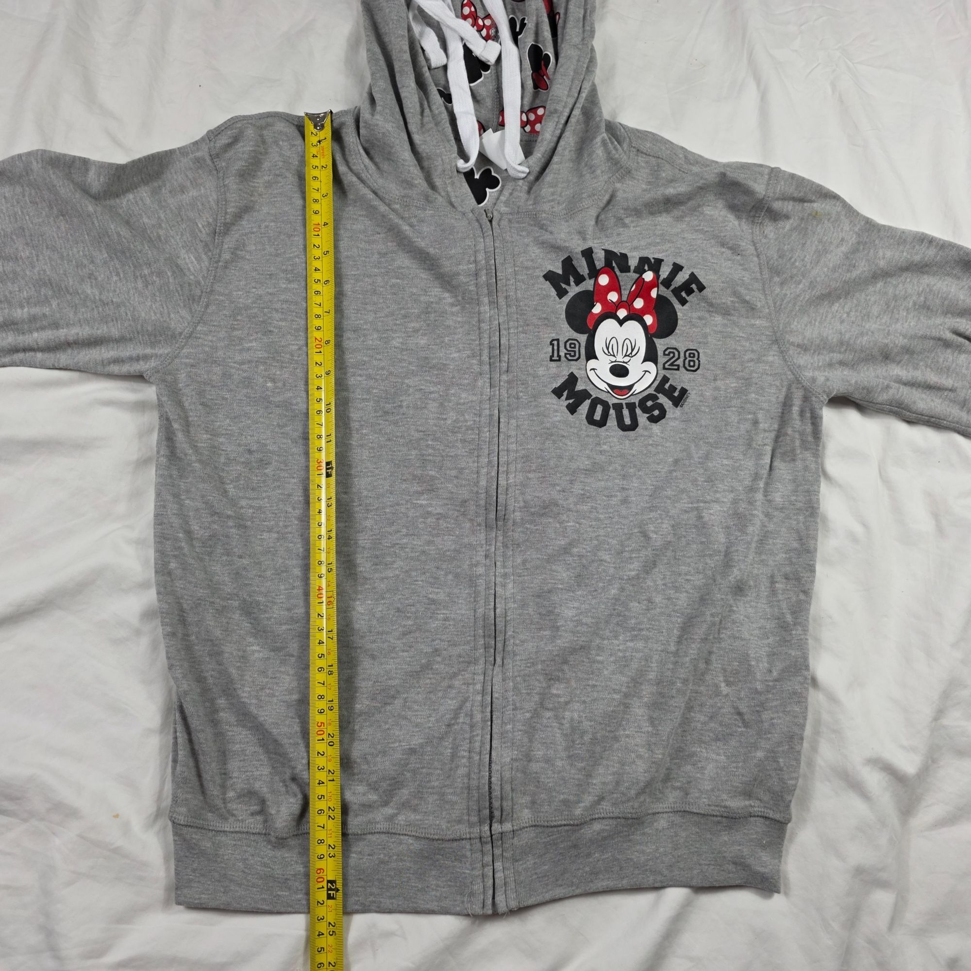 Disney Disney Minnie Mouse Womens Large Gray Hoodie Front Zip Sweat Size L / US 10 / IT 46 - 11 Thumbnail