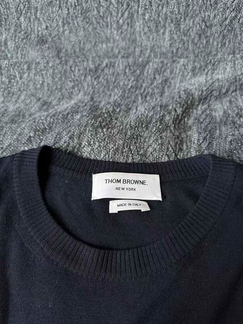 Thom Browne Thom Browne size2 Blue wool sweater Size US M / EU 48-50 / 2 - 2 Thumbnail