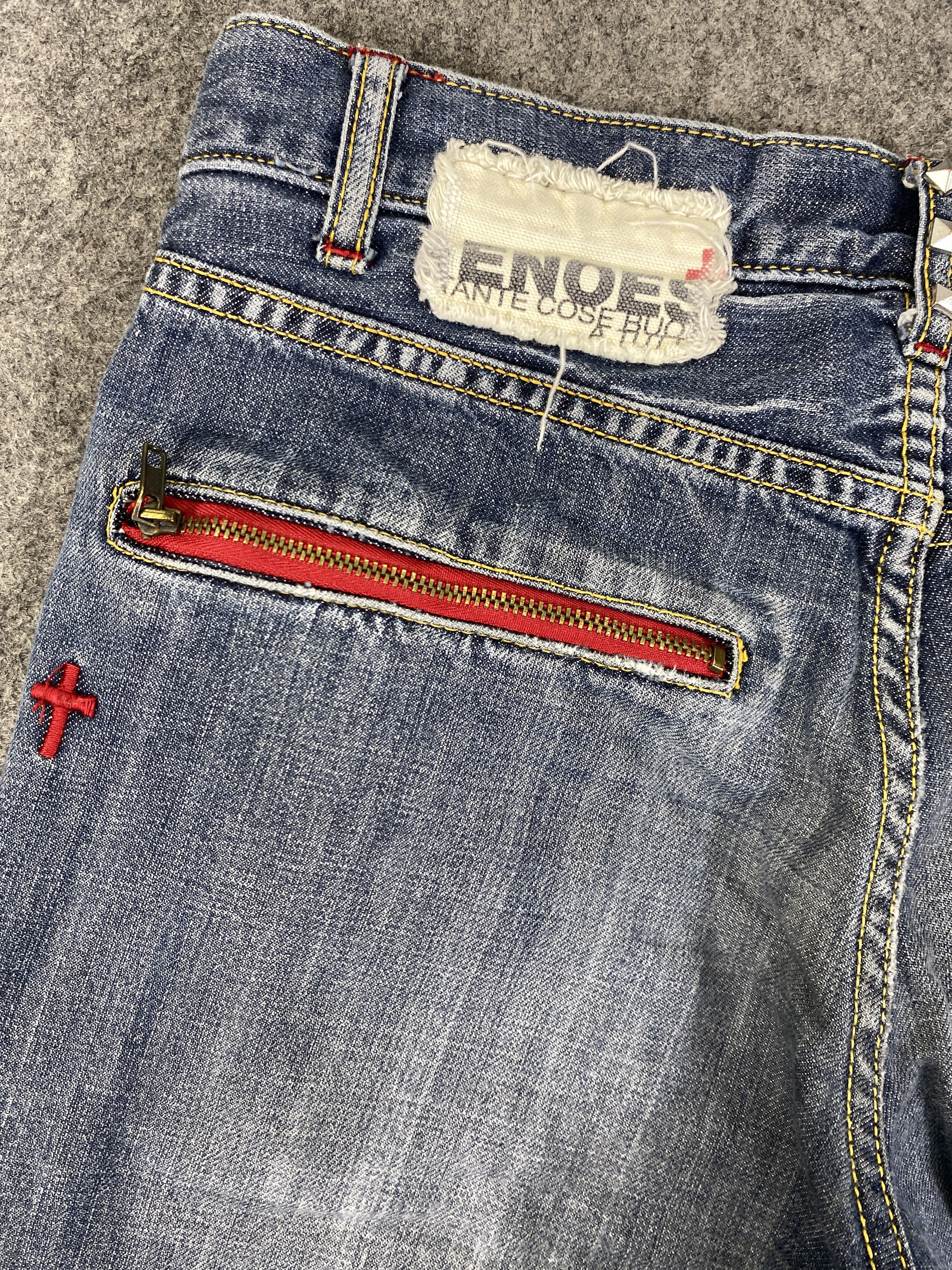 Japanese Brand Distressed Blue Vintage Genoese Flare Jeans 31x29.5 - JN3277 Size US 31 - 9 Thumbnail