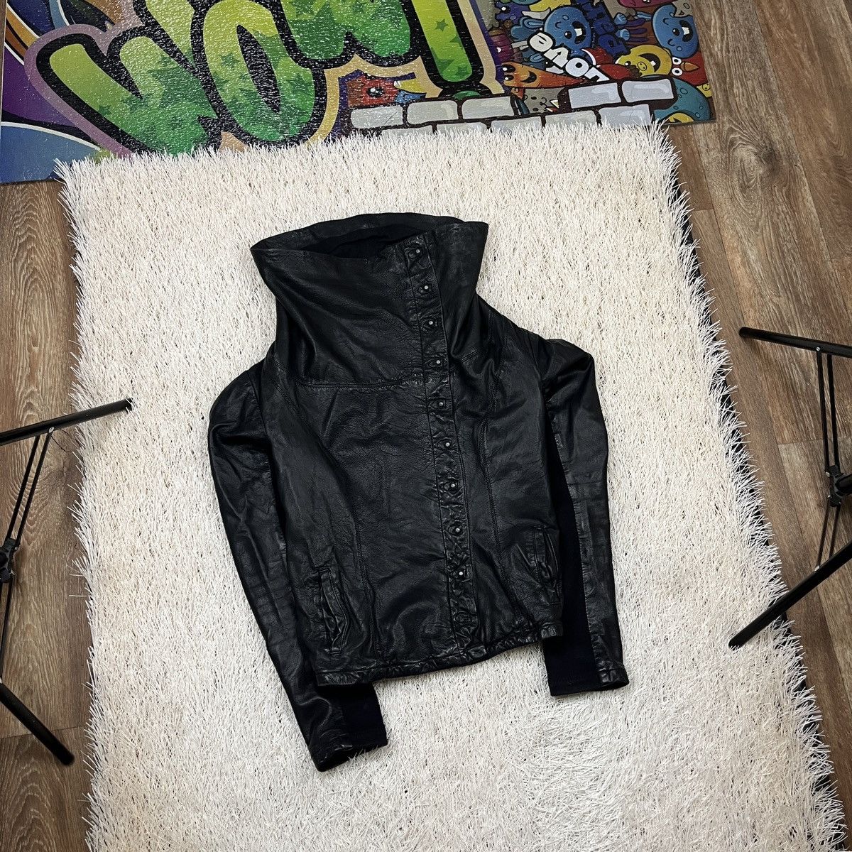 Allsaints Vintage Allsaints Kaito Leather Jacket Rick Owens STYLE Size L / US 10 / IT 46 - 1 Thumbnail