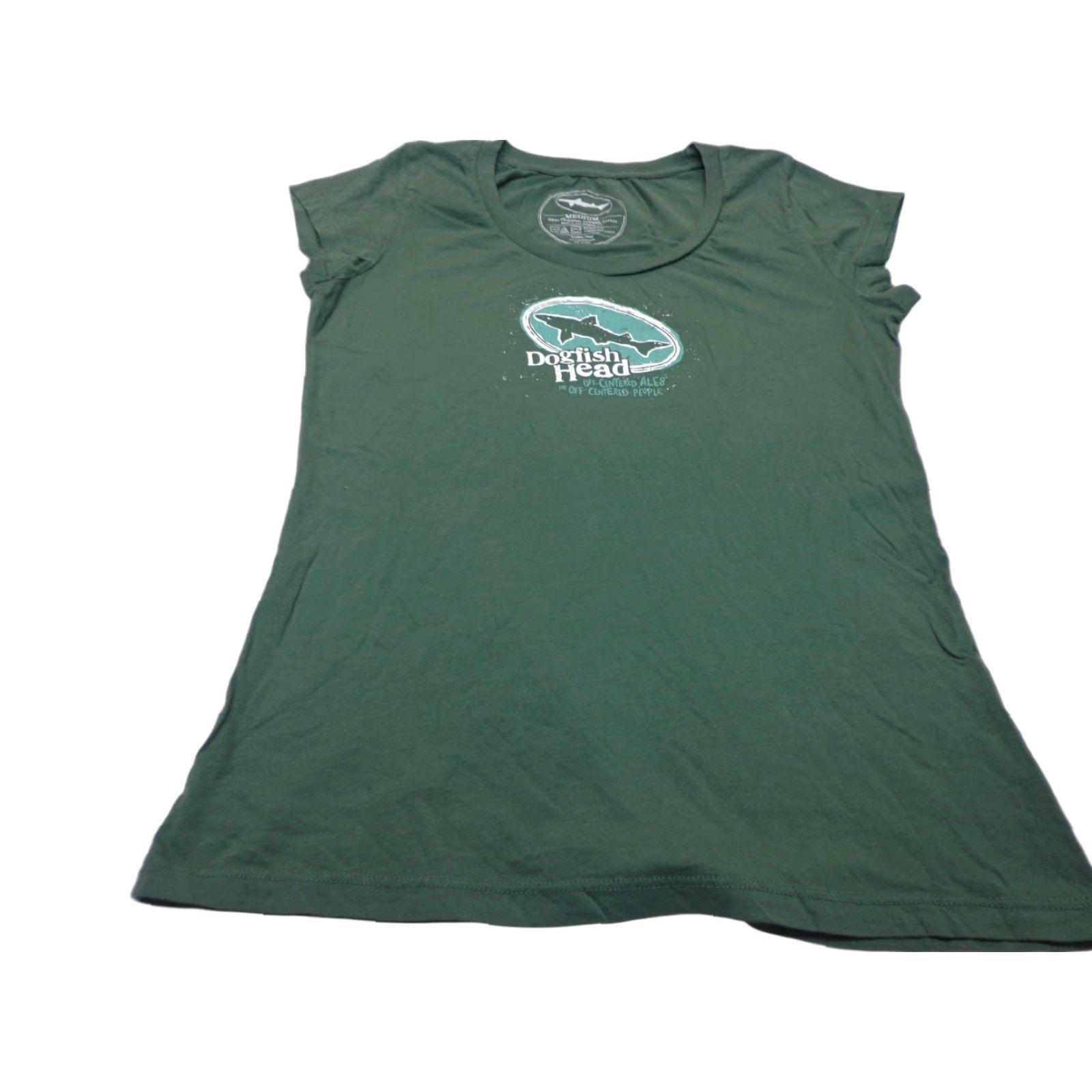 Vintage Dogfish Head T-Shirt Womens Green Ales For Off Centered People Medium Size M / US 6-8 / IT 42-44 - 1 Thumbnail