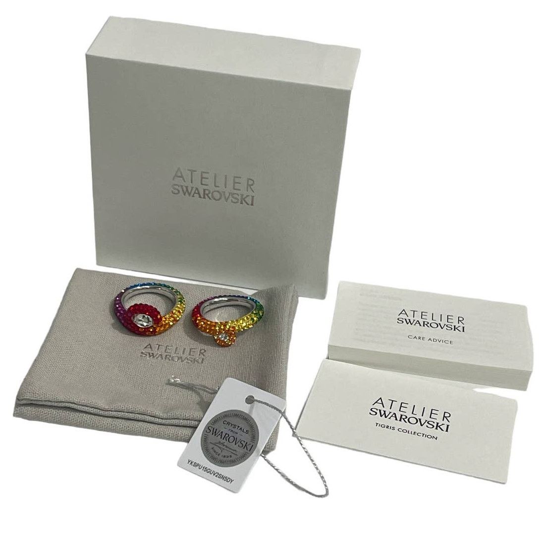 Swarovski Swarovski Atelier Tigris ring Set (2)size 55/7 Multicolored Size ONE SIZE - 1 Thumbnail