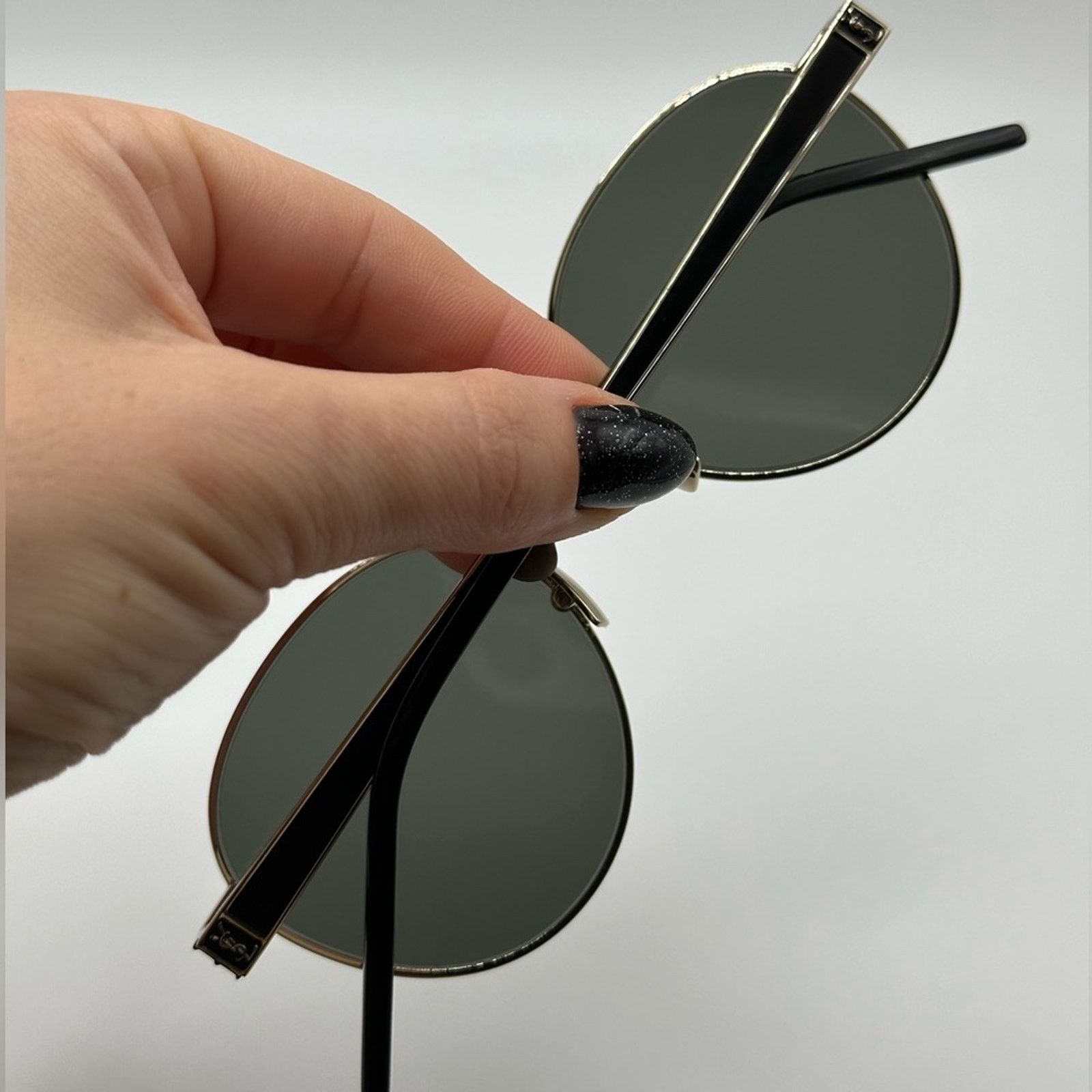 Saint Laurent Paris NEW YSL Saint Laurent Sunglasses SL M62 003 Gold Grey Unisex Size ONE SIZE - 10 Thumbnail