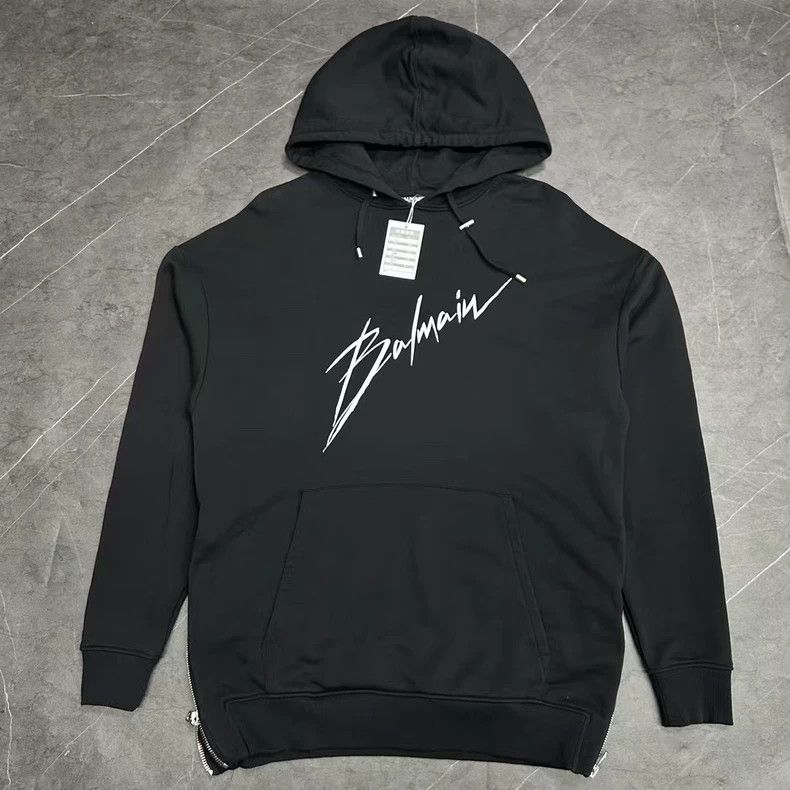 Balmain Balmain Logo Hooded Sweatshirt Size L-dmc Size US L / EU 52-54 / 3 - 1 Thumbnail