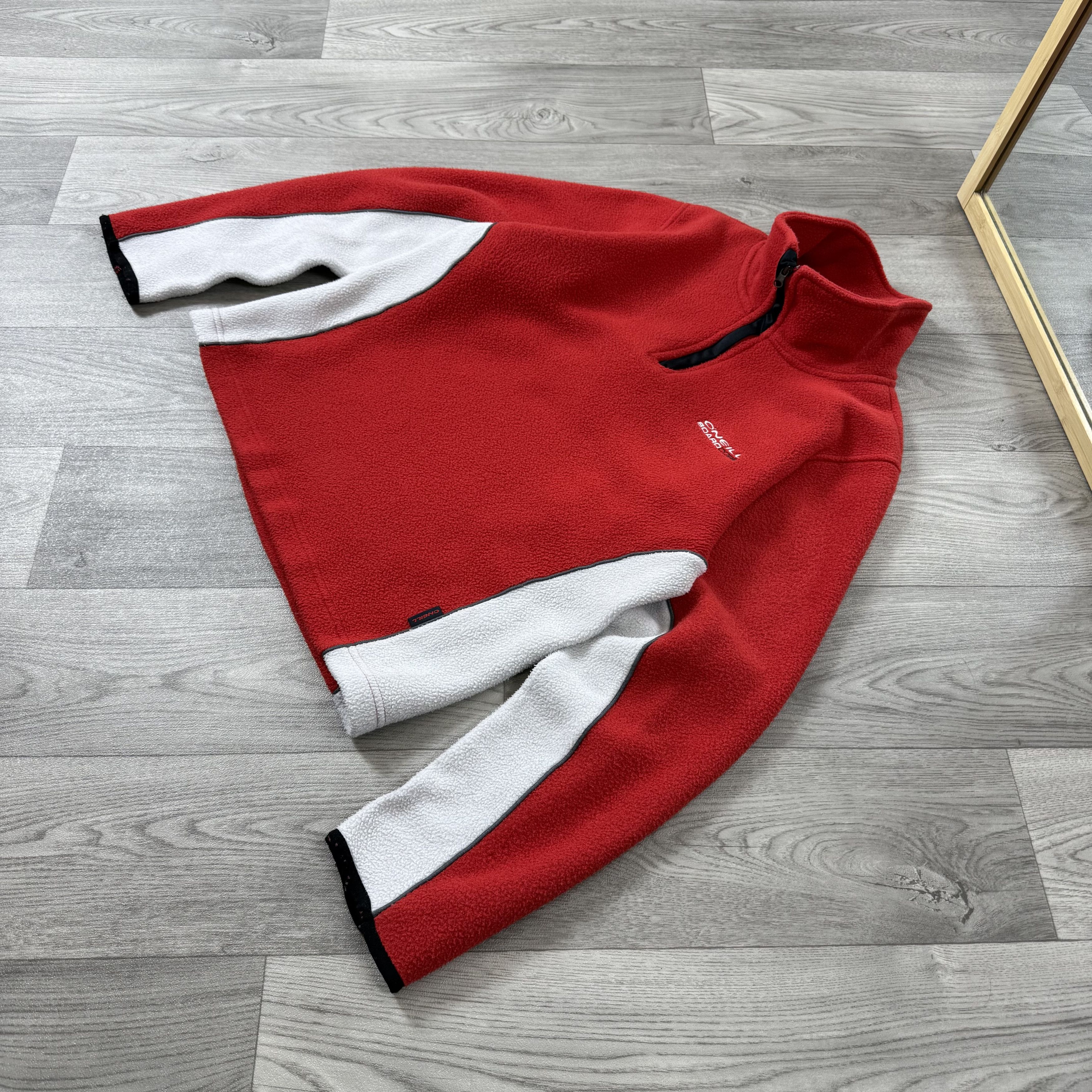 O'Neill Vintage O'Neil 90s Red 1/4 Fleece Jacket Sweater Sweatshirt Size M / US 6-8 / IT 42-44 - 3 Thumbnail