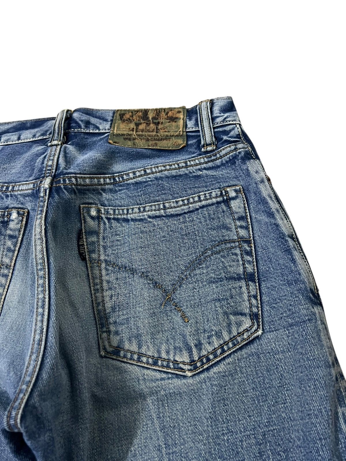 Blue Blue Japan Vintage Blue Blue Japan Patchwork Selvedge Jean Size US 29 - 20 Thumbnail