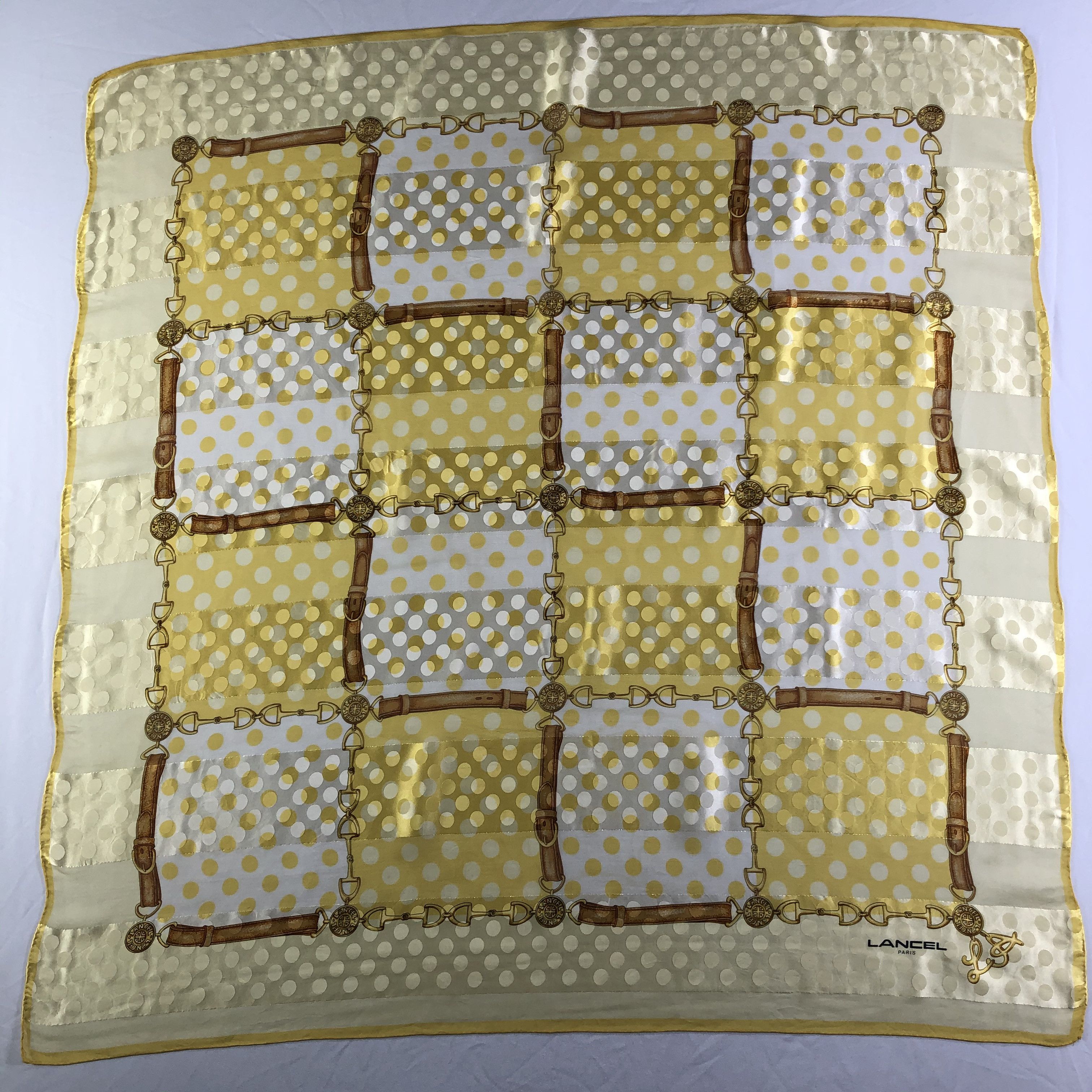 Lancel × Vintage Vintage Lancel Silk Scarf Size ONE SIZE - 2 Thumbnail