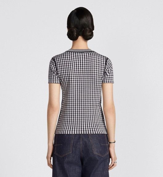 Dior o1w1db10824 Short-Sleeved Sweater in Gray Black Size XS / US 0-2 / IT 36-38 - 6 Thumbnail