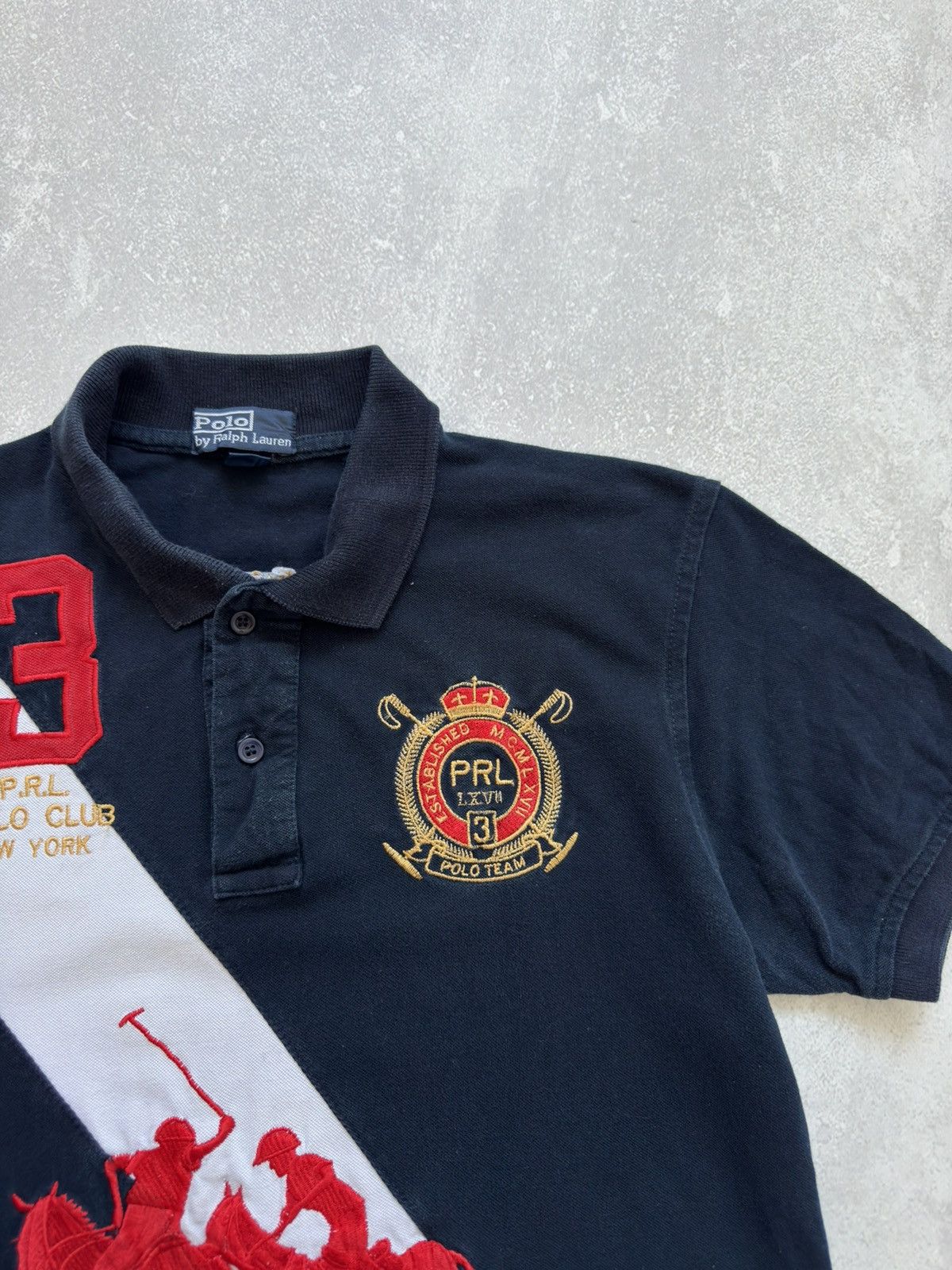 Polo Ralph Lauren Vintage Polo Ralph Lauren New York Big Logo Rugby Polo Shirt Size US L / EU 52-54 / 3 - 5 Thumbnail