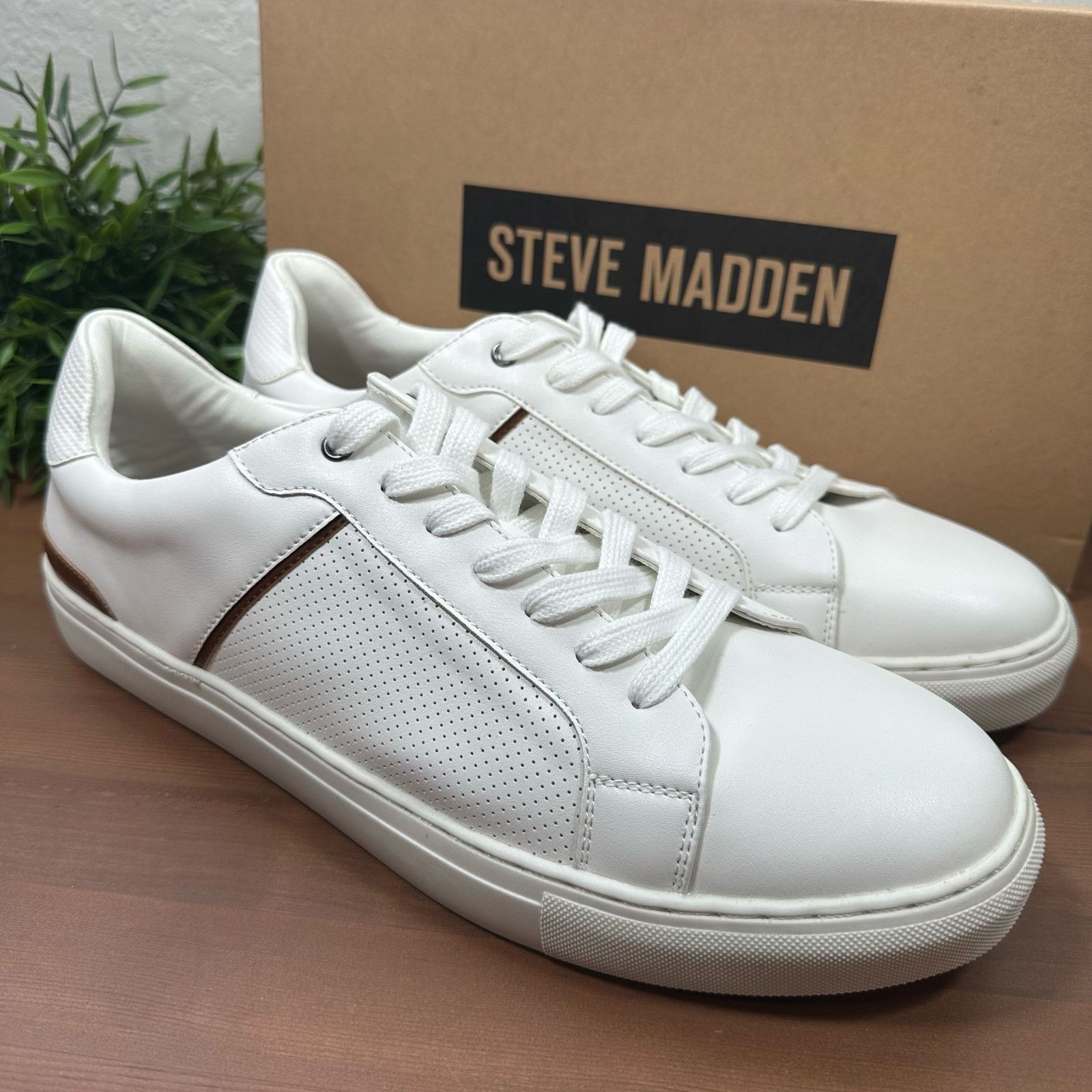 Steve Madden Steve Madden Men’s P-Coopr White Sneakers Size 13 Size US 13 / EU 46 - 3 Thumbnail
