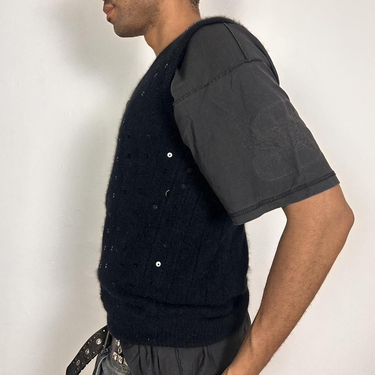 Vintage Vintage Black Lambswool/Angora Sequin Sweater Vest - Medium Size US L / EU 52-54 / 3 - 3 Thumbnail