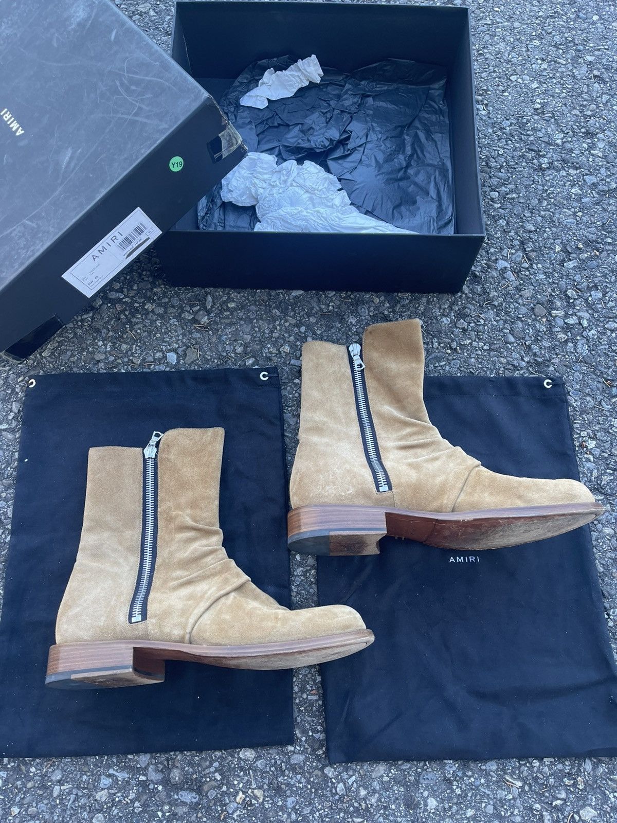 Amiri Amiri stack boots sz. 44 tan beige Size US 11 / EU 44 - 2 Thumbnail