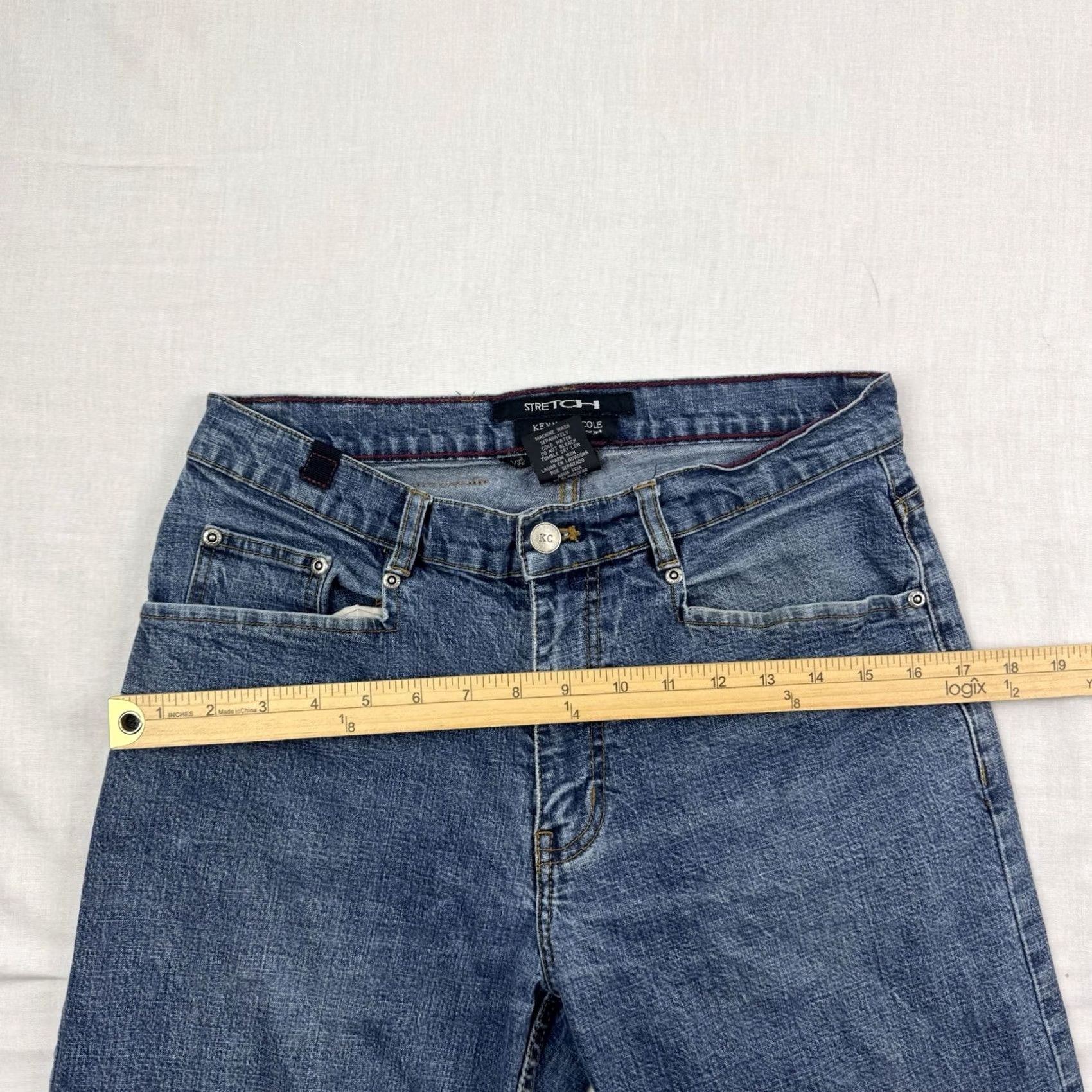 Kenneth Cole VINTAGE Kenneth Cole Jeans Adult 30x32 Hipster 90s Y2K Straight Jeans Zip Pocket Blue Cotton Spandex Men Mens Size US 30 / EU 46 - 7 Thumbnail