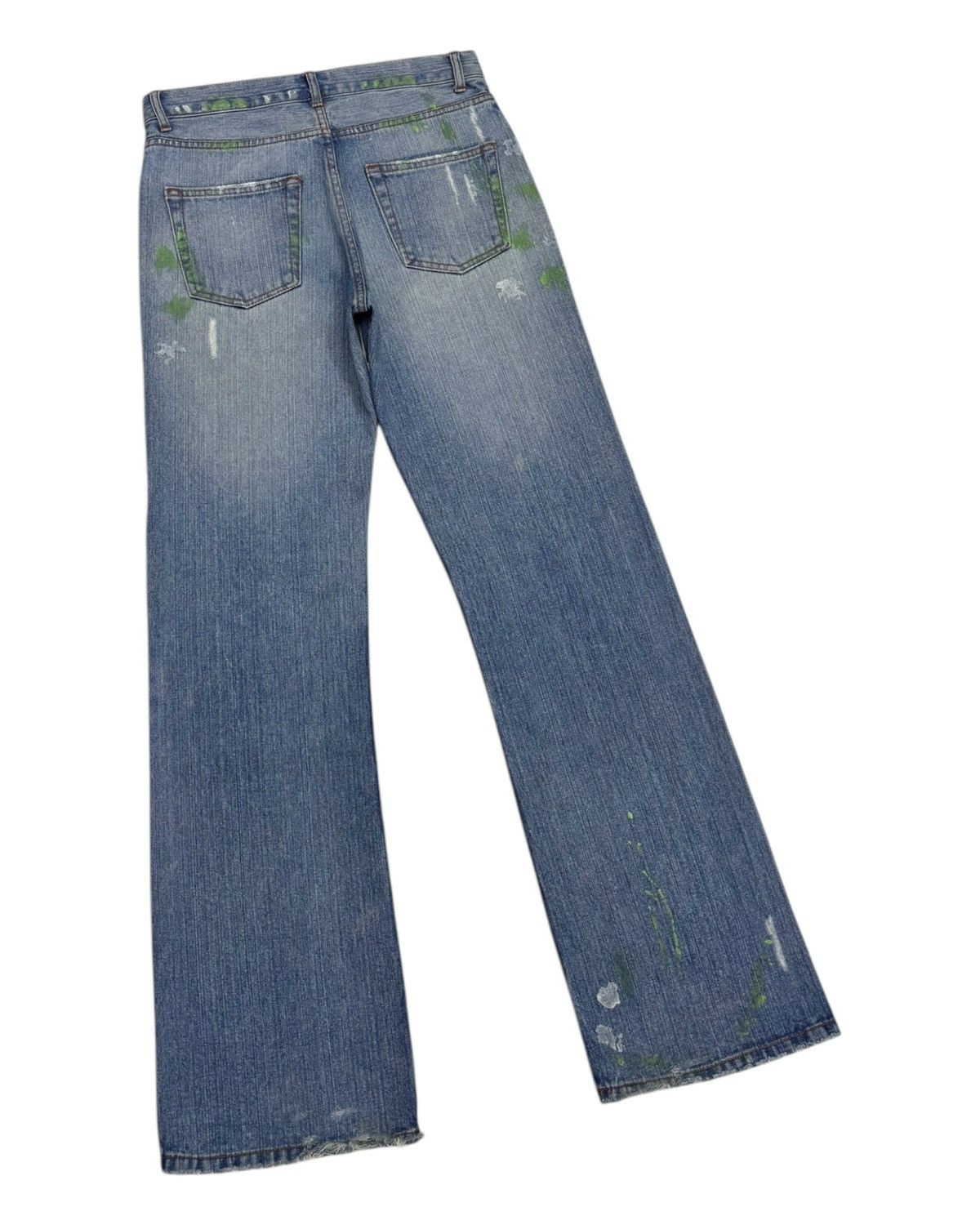 Hysteric Glamour × KMRii × Yasuyuki Ishii 🔥FLARE RIPPED💥90s NYLAUS CREW DESIGN WORKS FLARE JEANS Size US 30 / EU 46 - 4 Thumbnail