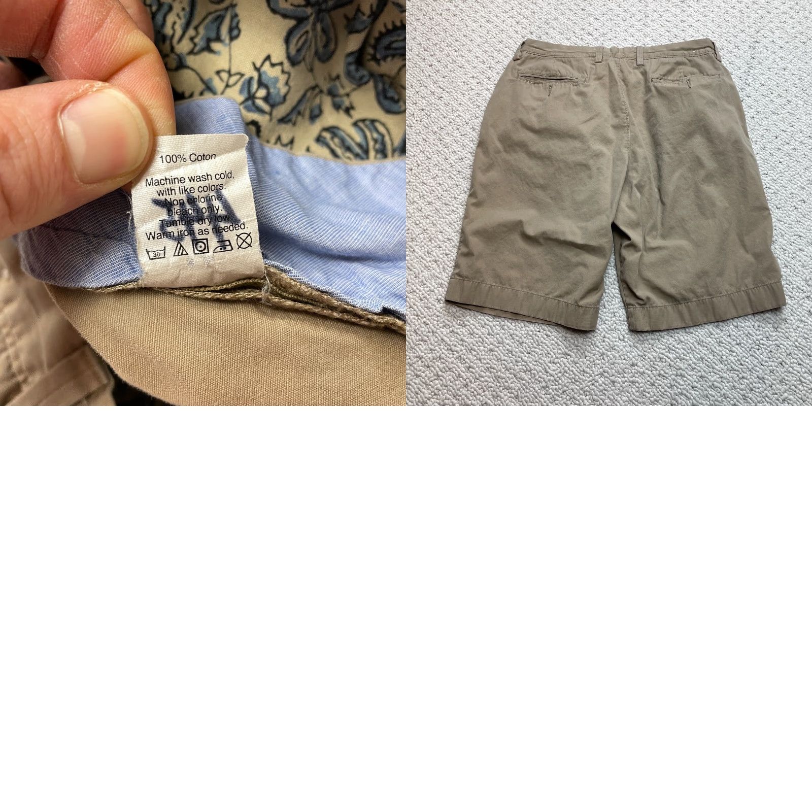 J.Crew J.Crew Shorts Mens 32 Cotton Beige Chino Flat Front 10" Inseam Pockets Solid Casual 10" Inseam Size US 32 / EU 48 - 9 Thumbnail