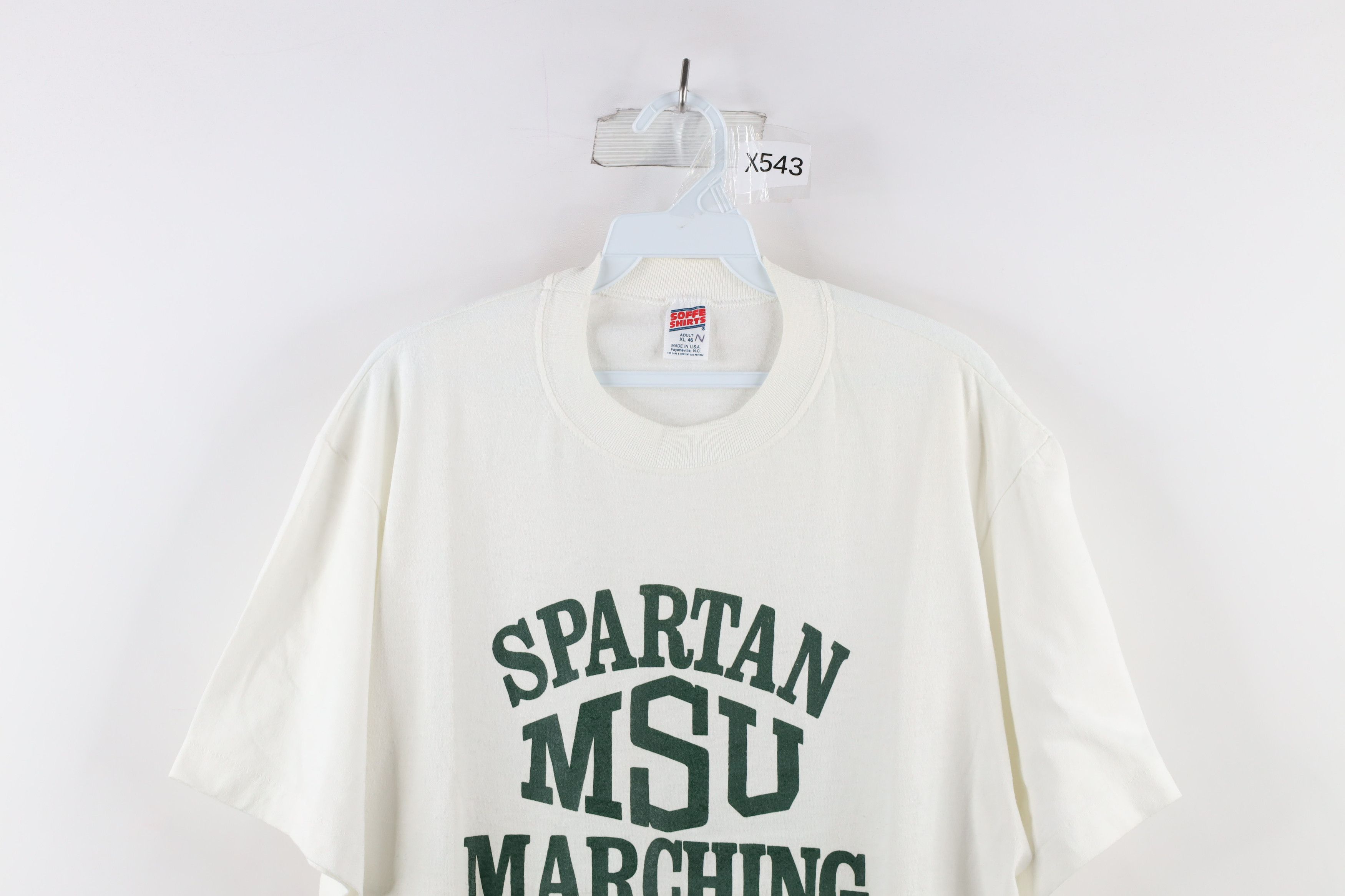 Vintage Vintage 90s Michigan State University Marching Band T-Shirt Size US XL / EU 56 / 4 - 2 Thumbnail