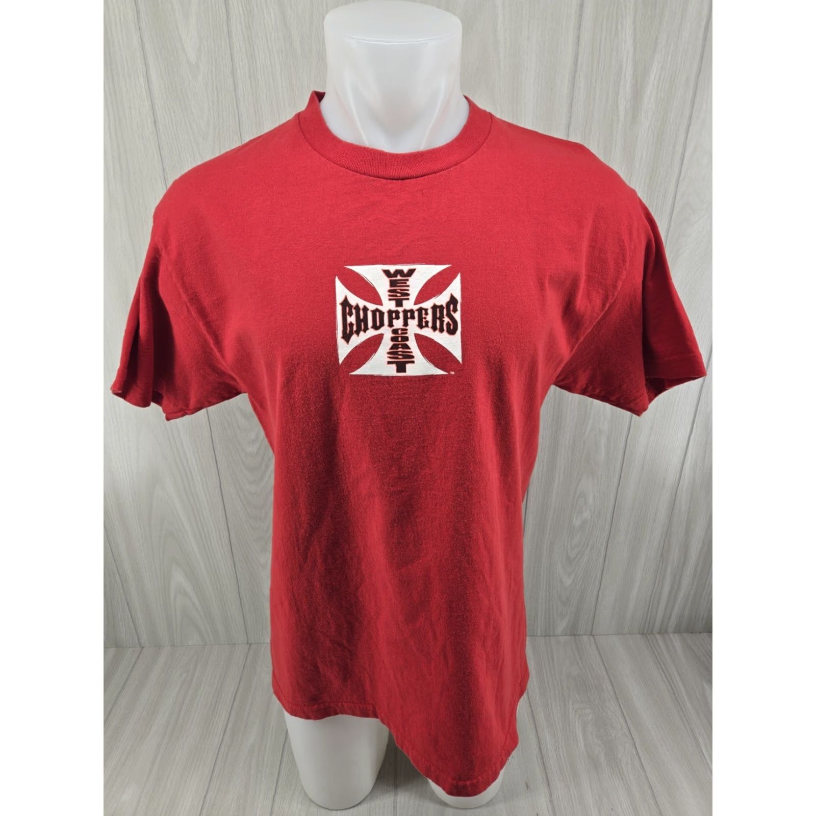 West Coast Choppers VINTAGE West Coast Choppers Shirt Mens T-Shirt 90s Red L 30" Down Back 21" Armpit to Armpit Jesse James WCC Y2K Size US L / EU 52-54 / 3 - 3 Thumbnail