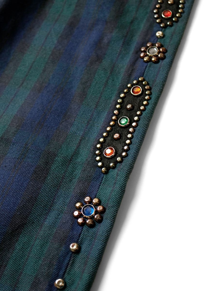 Kapital Kapital 11oz tartan checkered studded remake pants Size US 38 / EU 54 - 2 Thumbnail