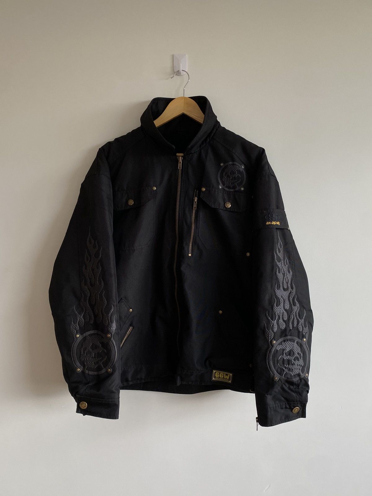 Affliction Metal Skull Jacket | Hardcore Punk | Biker Core Size US XL / EU 56 / 4 - 1 Thumbnail
