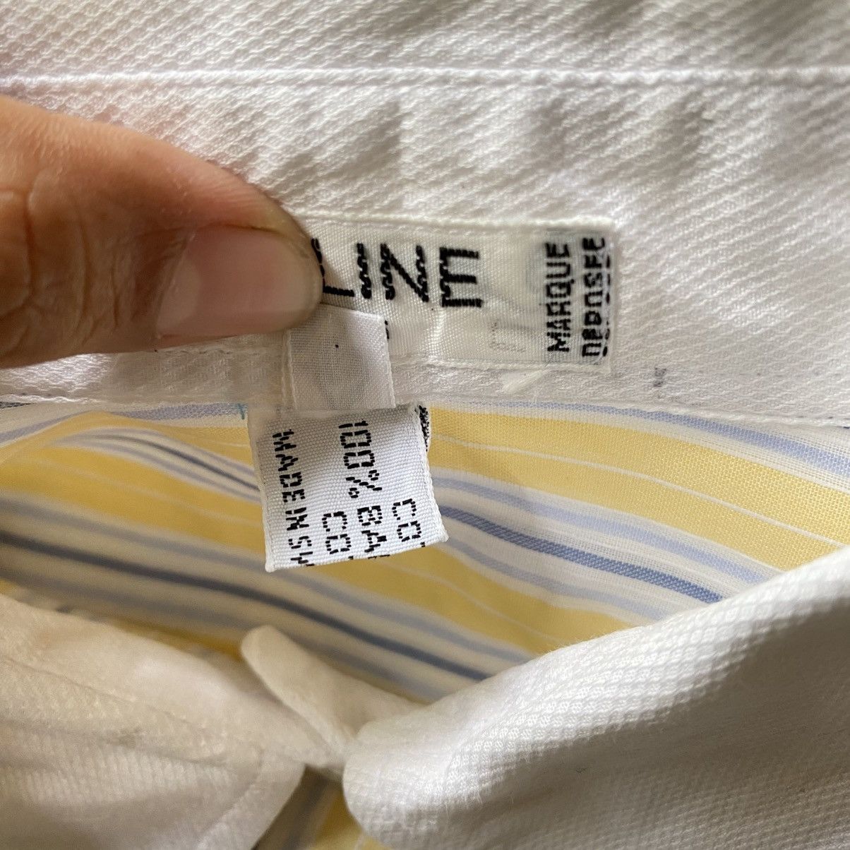 Celine Celine Yellow Striped Shirt with White Collar Size XS / US 0-2 / IT 36-38 - 10 Thumbnail