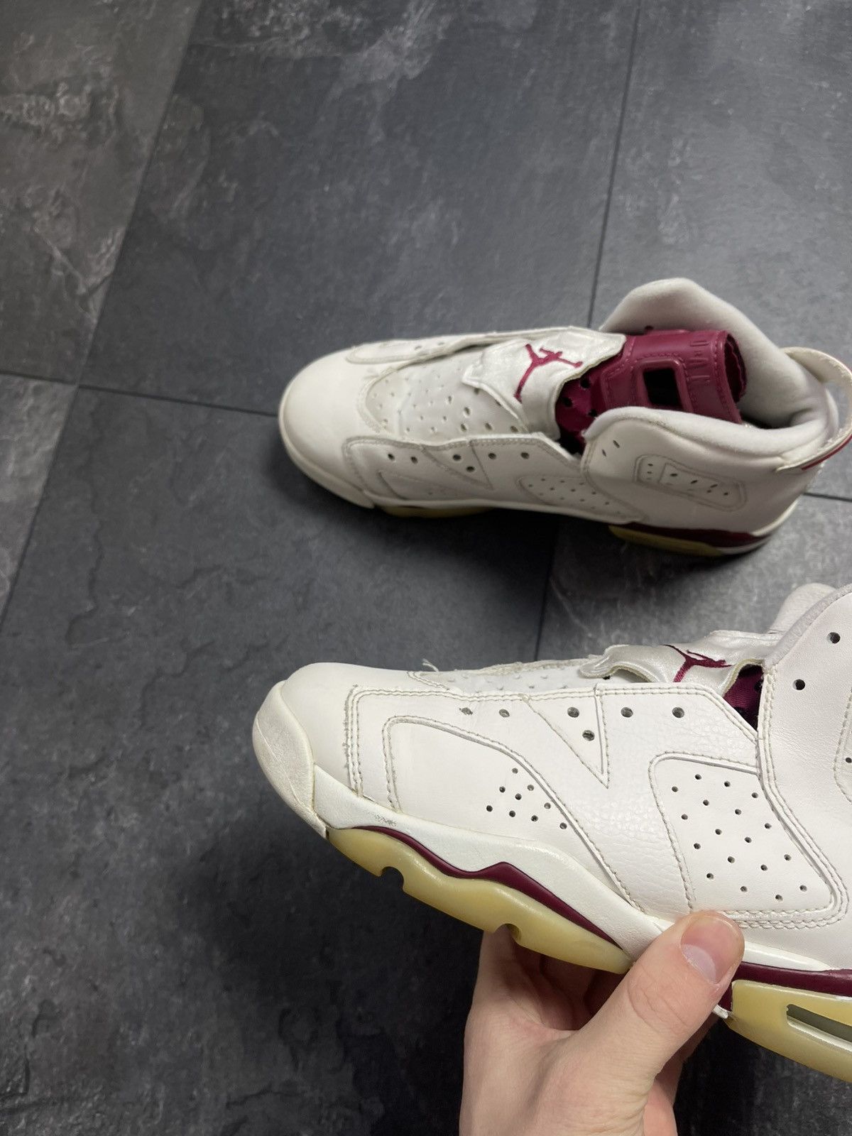 Jordan Brand × Streetwear × Vintage Vintage Nike Air Jordan 6 Retro Maroon Size US 5.5 / EU 38 - 8 Thumbnail