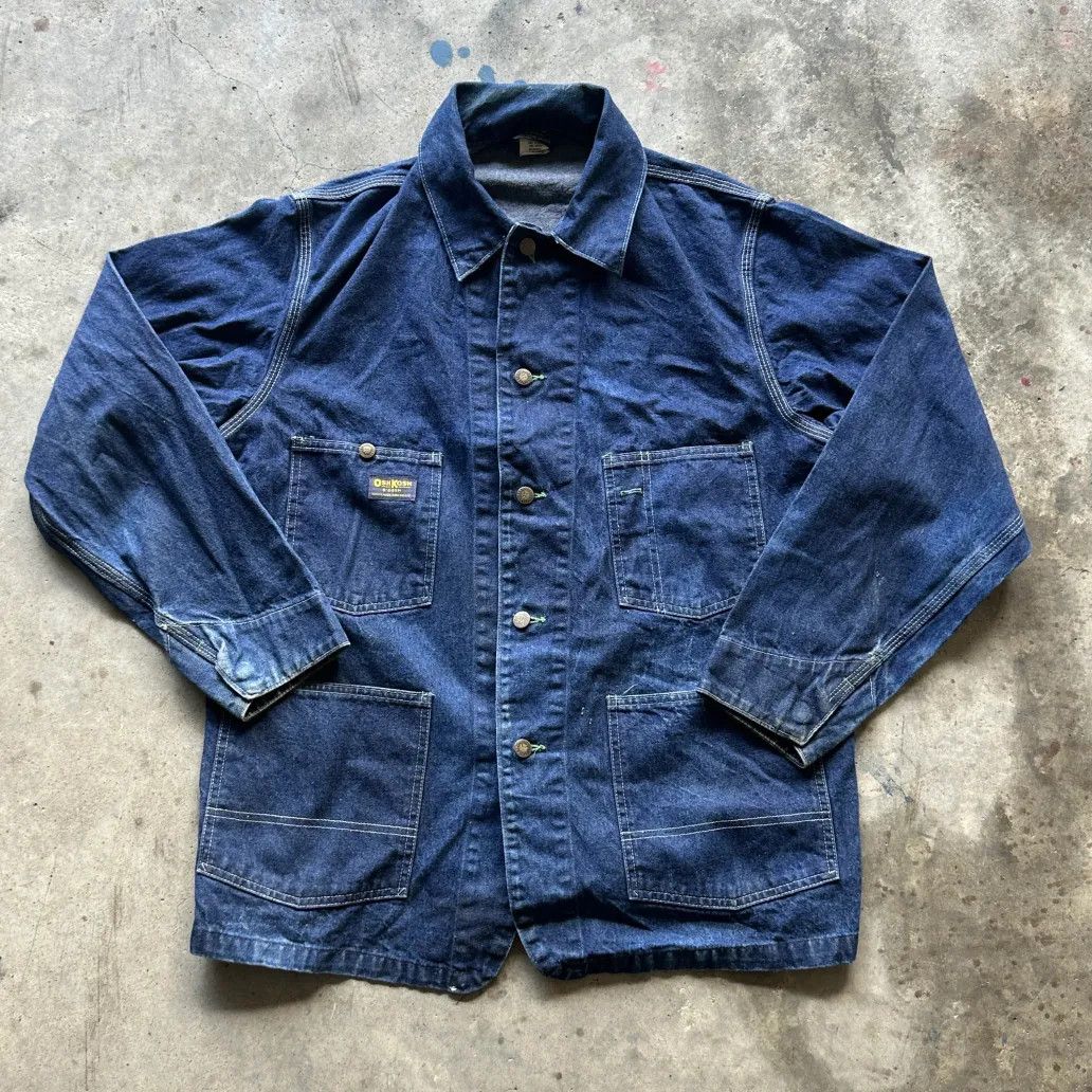 Oshkosh Vintage 60s 70s OshKosh Denim Chore Jacket Size 40R Size US M / EU 48-50 / 2 - 1 Thumbnail