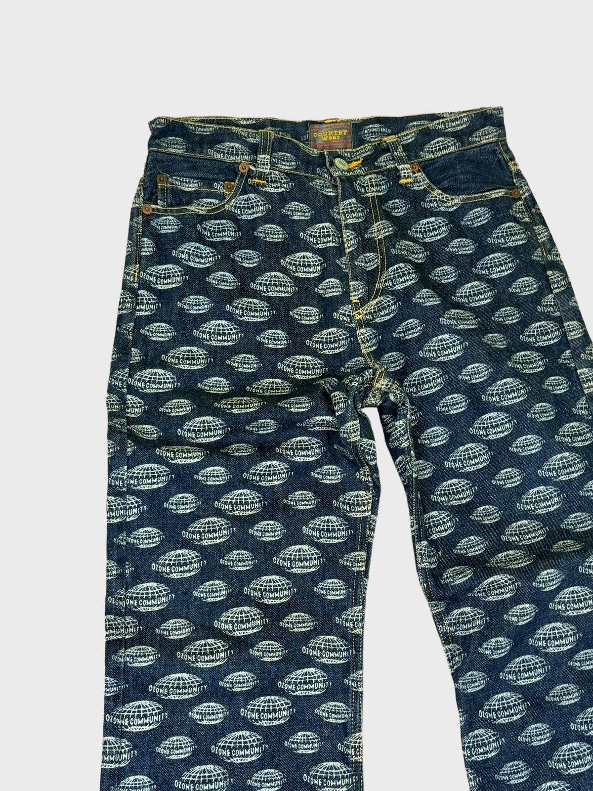 Japanese Brand Flare OZONE COMMUNITY Overpinted Hysteric Glamour Style Size US 28 / EU 44 - 4 Thumbnail
