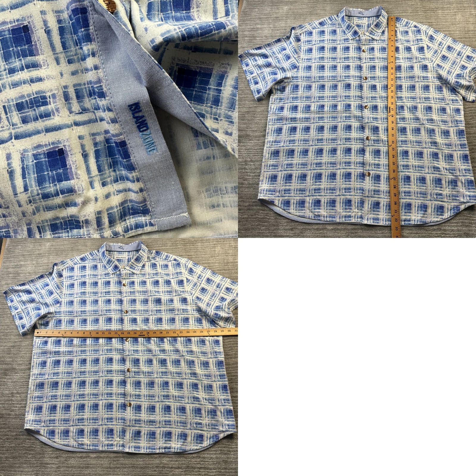 Tommy Bahama Tommy Bahama Shirt 3XL Blue Silk Blend Islandzone Short Sleeve Button-Up Geometric Camp Mens Size US XXL / EU 58 / 5 - 8 Thumbnail