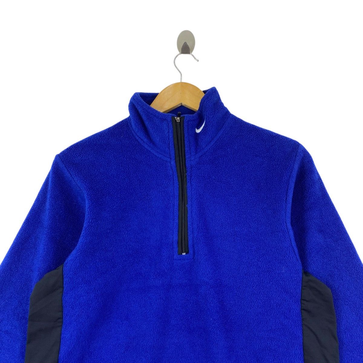 Nike Vintage 90s NIKE Fleece Jacket Sherpa Half Zipper Two Tones Size US M / EU 48-50 / 2 - 2 Thumbnail