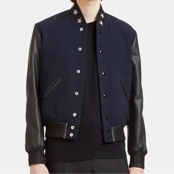 Saint Laurent Paris RARE Saint Laurent Star Collar Leather Teddy 