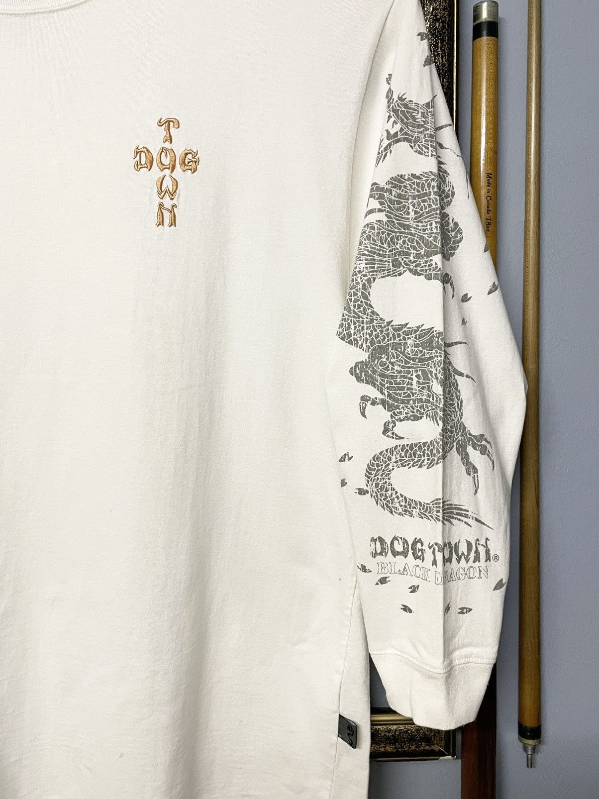 Designer Vintage Og 1990s Dogtown Black Dragon Embroidery Longsleeve Size US XL / EU 56 / 4 - 4 Thumbnail